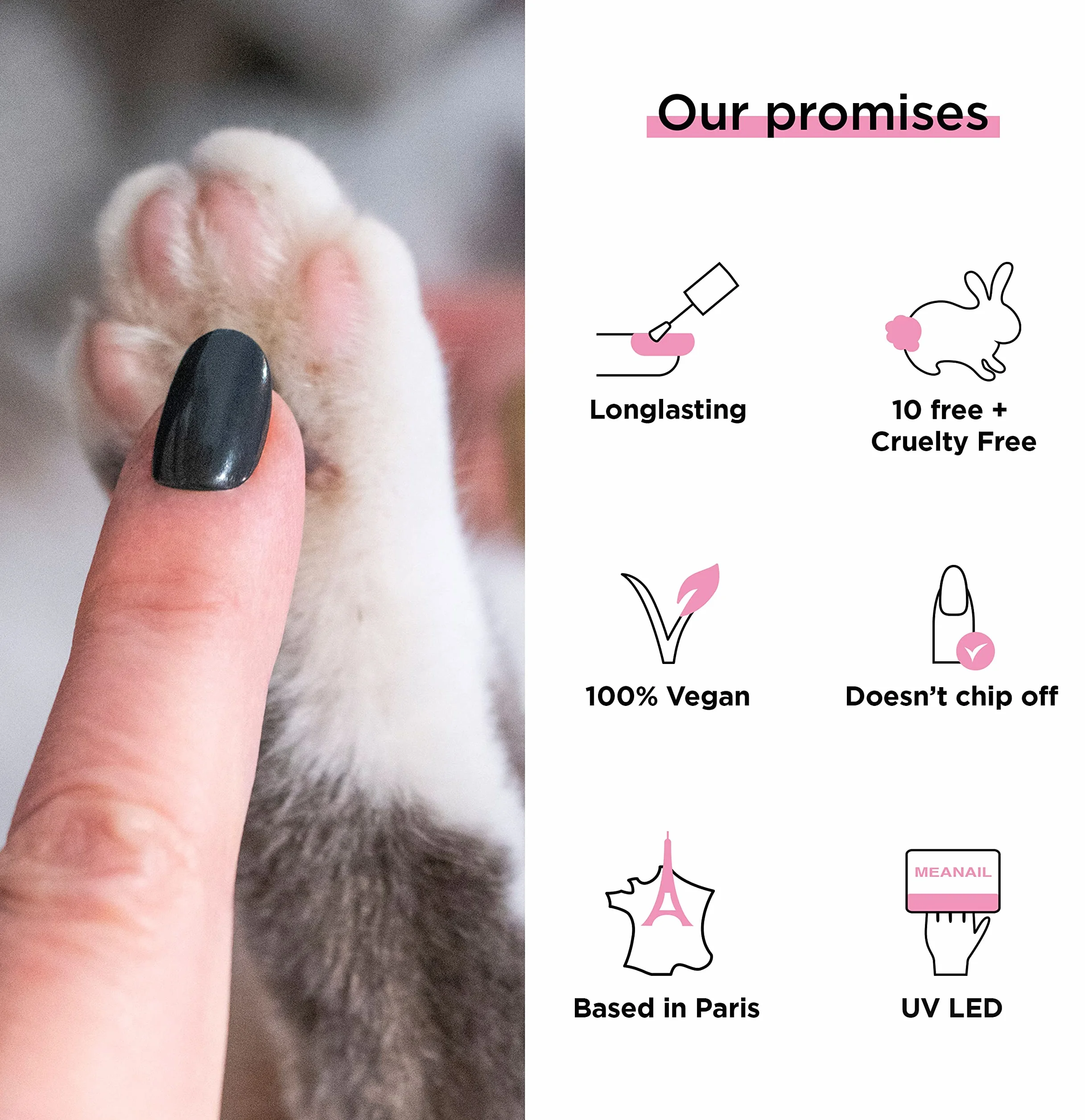 MEANAIL Paris Kit manucure complet Vernis semi permanent Lampe LED 6 Vernis à Ongles Coffret Ruby