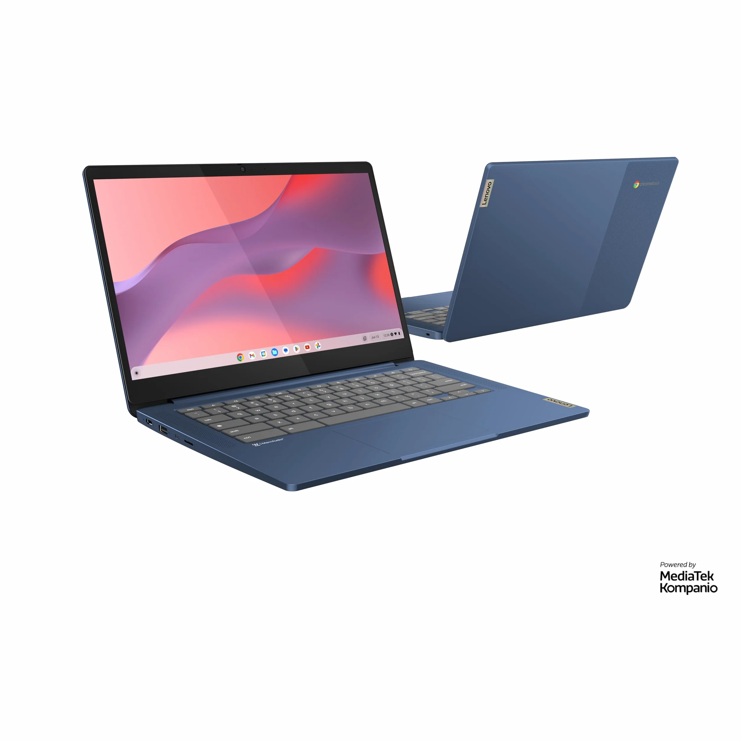 Lenovo IdeaPad Slim 3 Chromebook 14M868 Ordinateur Portable 14'' FHD MediaTek Kompanio 520 RAM 4Go SSD 64Go Clavier AZERTY Français Bleu