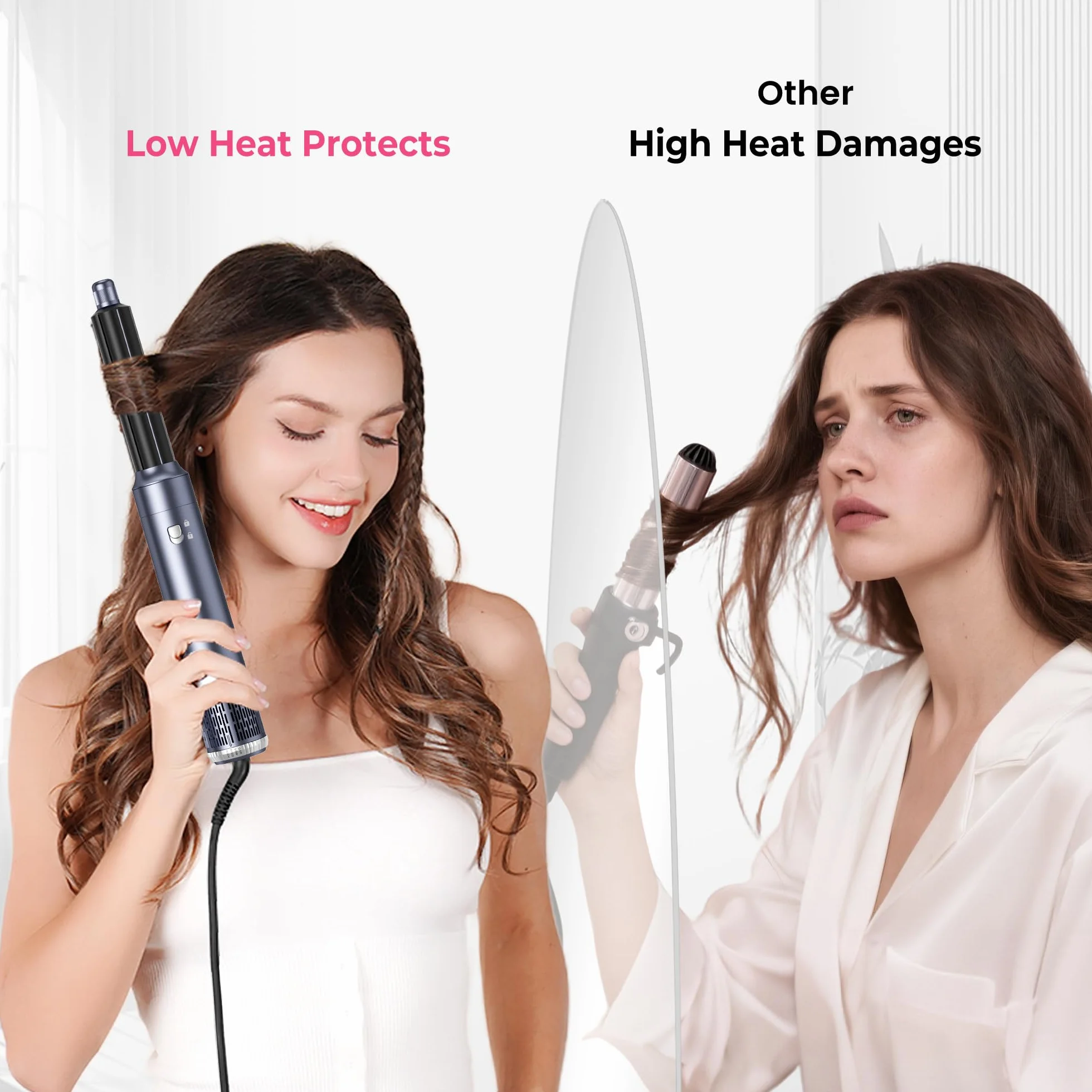 MogaWave Pro Air Styler 6 In 1 Hair Styler 1000W Brosse Soufflante Auto Boucleur à Air