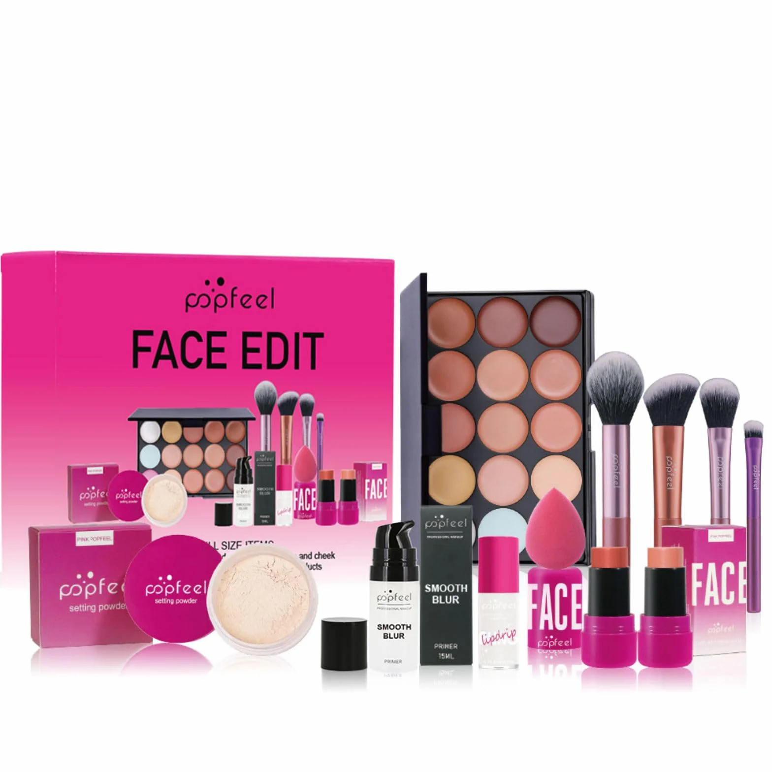 FantasyDay Coffret Maquillage Femme Kit de Maquillage Complet Mallette Maquillage Adventskalender 2025 Makeup Set Ombres Paupière Rouge Lèvre Pinceaux Correcteur Mascara Fard à Joues