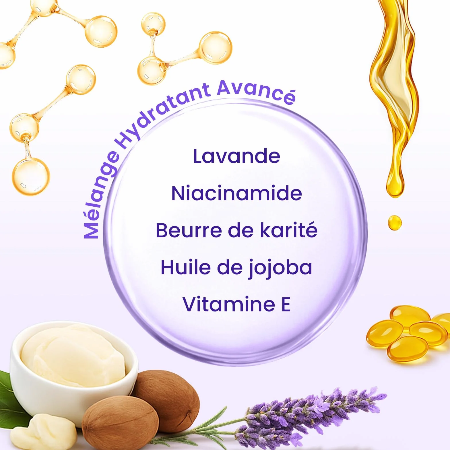 Masque Pieds Hydratant au Lavande, Beurre de Karité, Huile de Jojoba, Vitamine E – Soin pour Pieds Très Secs