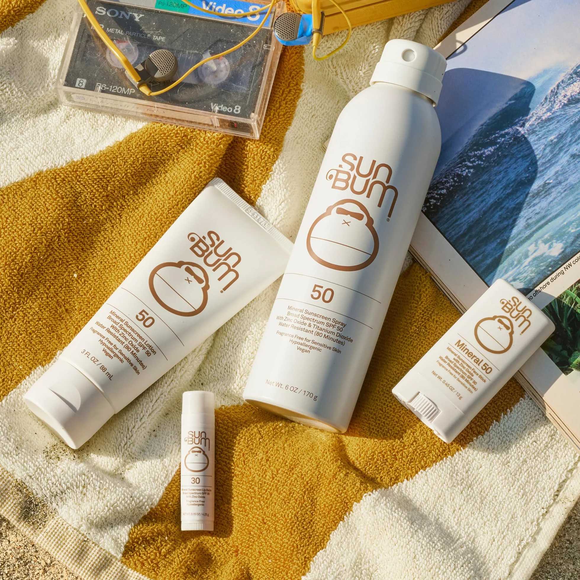 Sun Bum Crème solaire minérale SPF 50 85 g large spectre UVA UVB végétalienne adaptée récifs