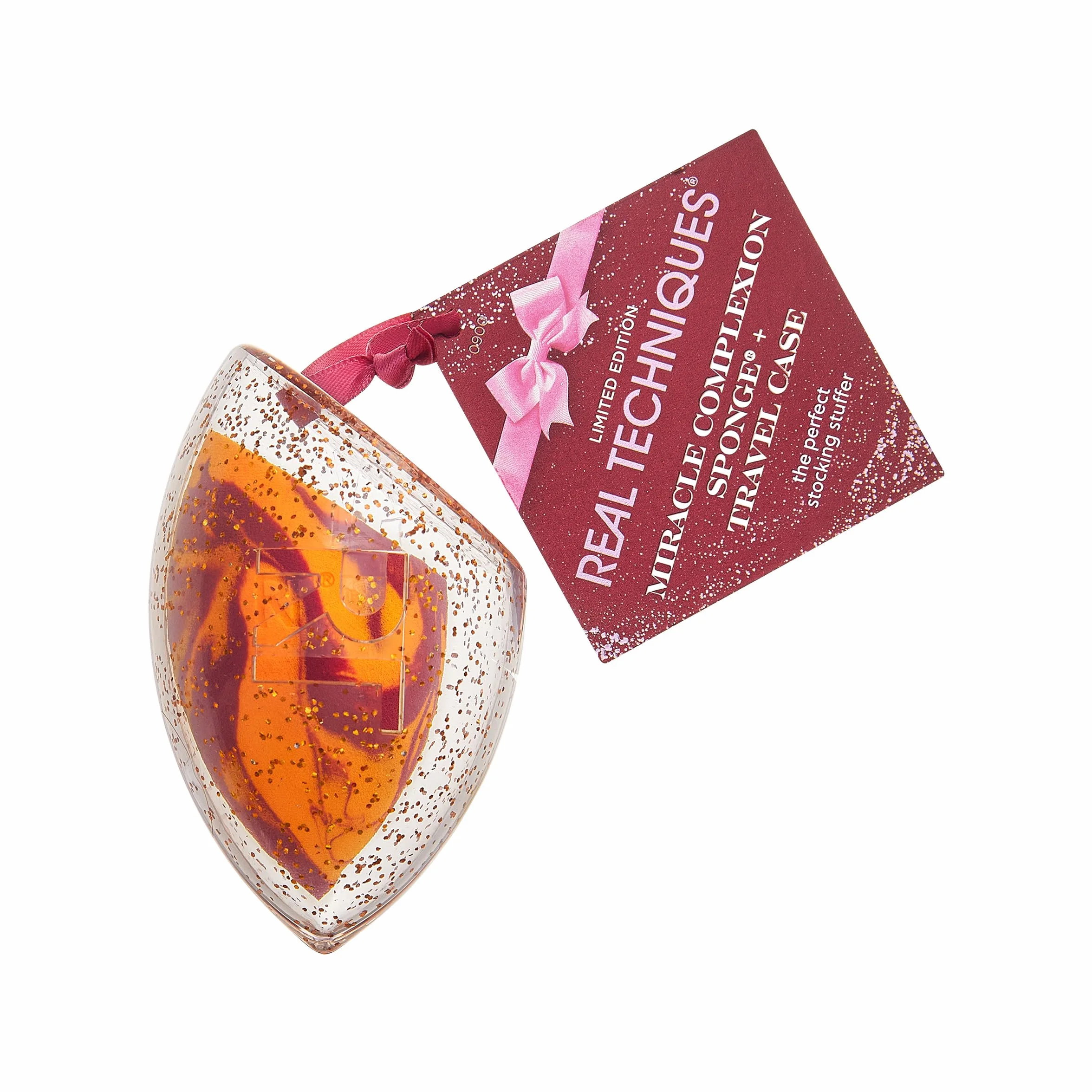 Real Techniques Miracle Complexion Sponge + Travel Case, Makeup Applicator for Cream or Liquid, 2 Piece Set