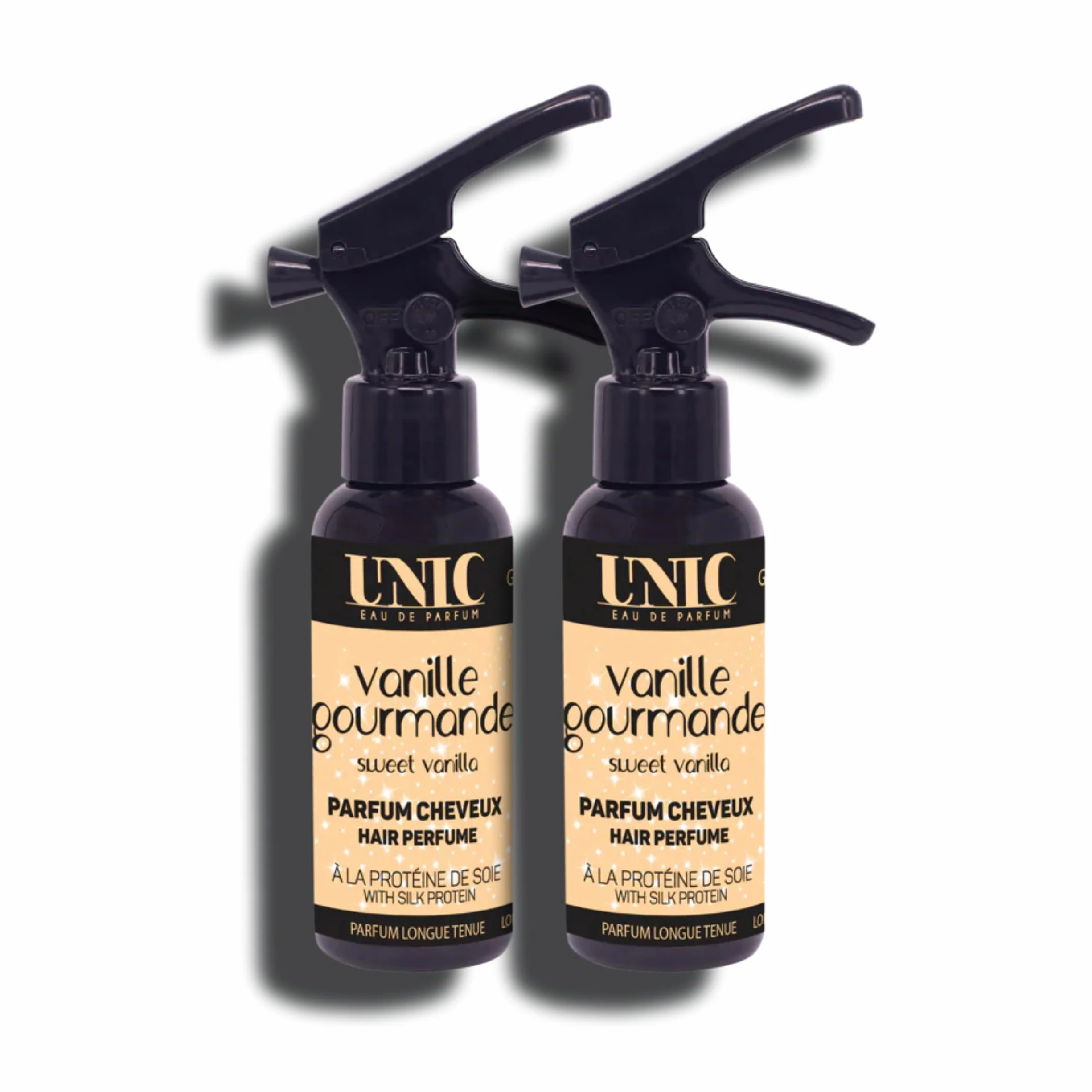 DUO UNIC Parfum pour Cheveux Vanille Gourmande 2 x 50 ML Fabriqué en France