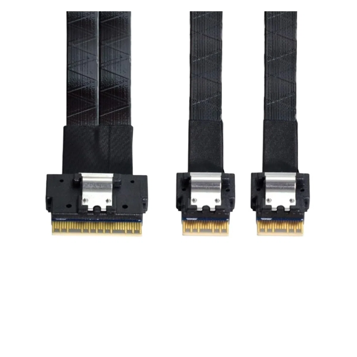 Câble de données fin SFF-8654 8i vers 2 ports 8654 8611 8643 S/AS 8087 40 cm 4i 8i PCI-E NVMe 2025 (8654 8i vers 2 8087)