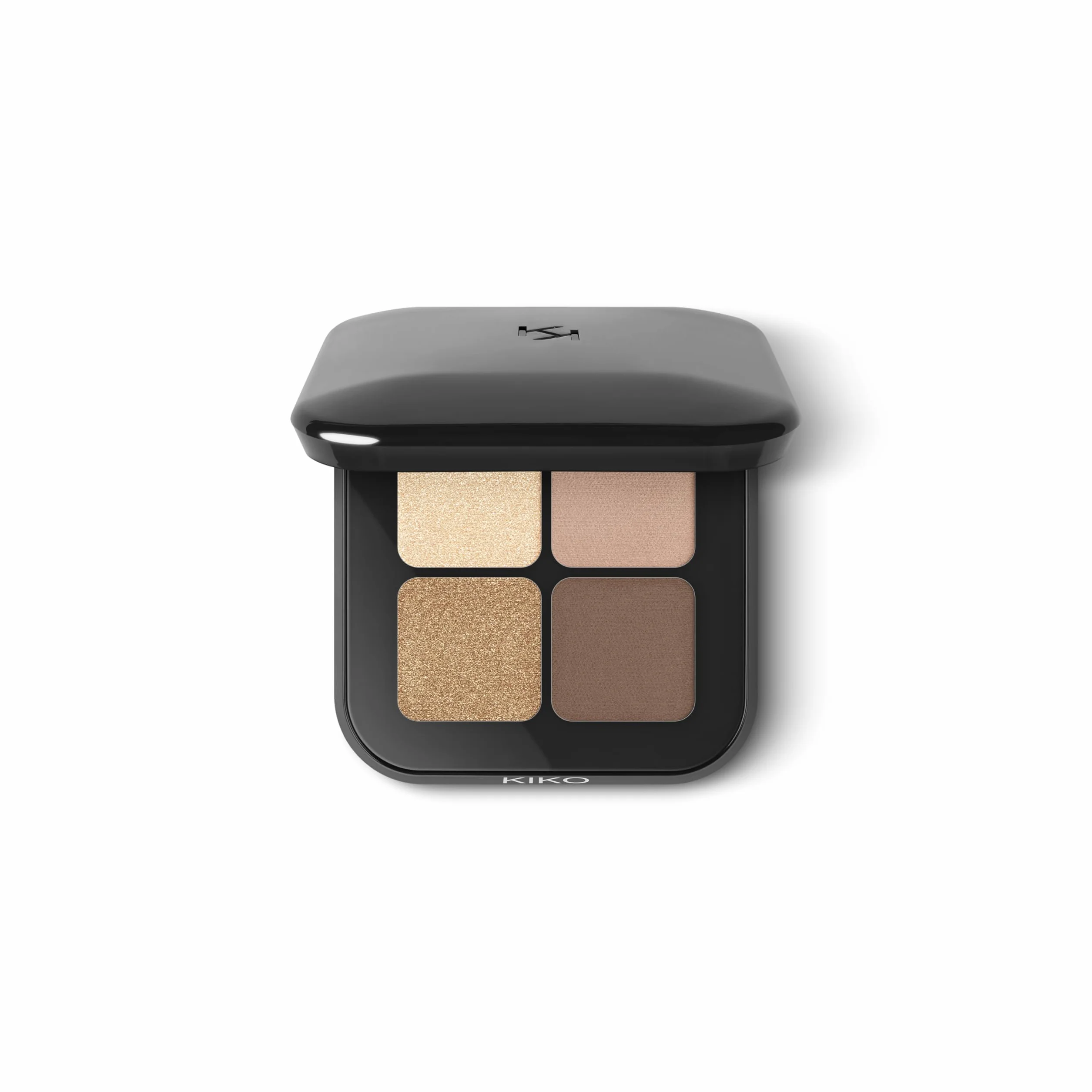 KIKO Milano Bright Quartet Eyeshadow Palette 01 - Palette 4 Ombres À Paupières Cuites, Utilisation Sèche Et Humide