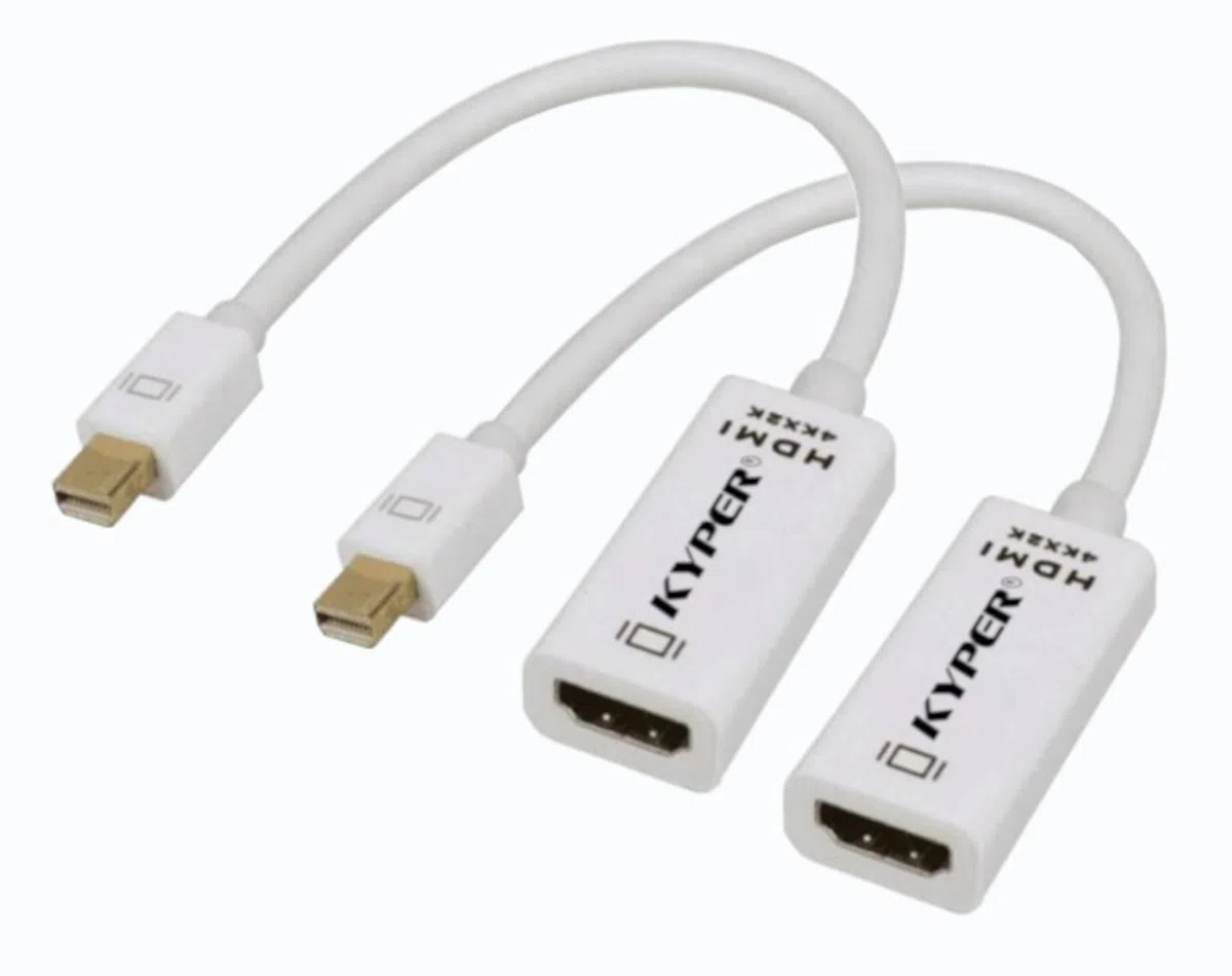 Kyper USKyper-2788 Lot de 2 adaptateurs 4K MDP Mini DisplayPort vers HDMI Mini DP compatibles avec Thunderbolt MacBook Pro, MacBook Air, Mac mini, Microsoft Surface Pro 3/4, etc. (2)