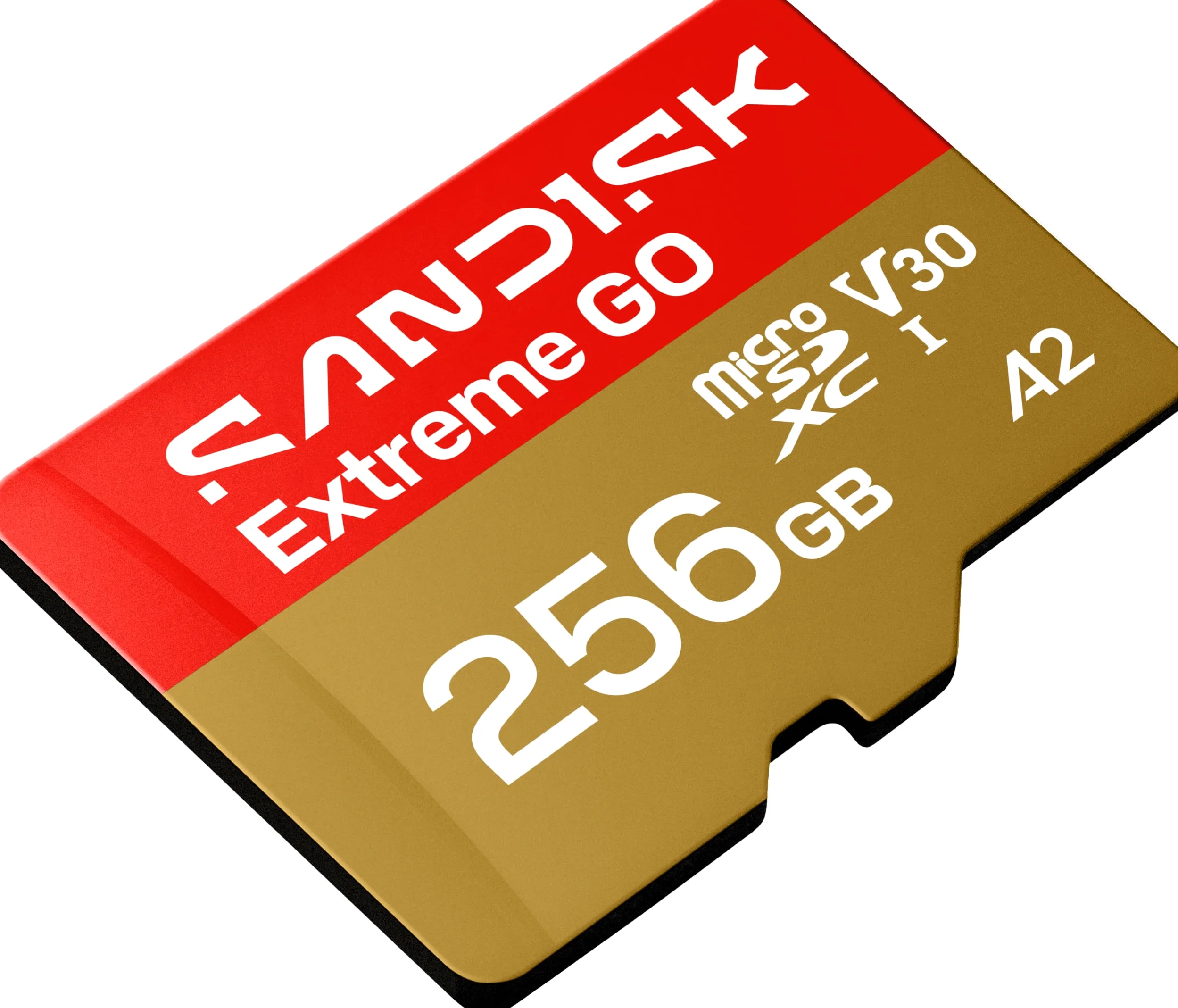 SANDISK Carte microSDXC UHS-I Extreme GO 256 Go, vidéo UHD 5K et 4K, lecture 240 Mo/s en lecture, 160 Mo/s en écriture, A2, U3, V30, haute vitesse pour Android, caméra d'action et jeux vidéo