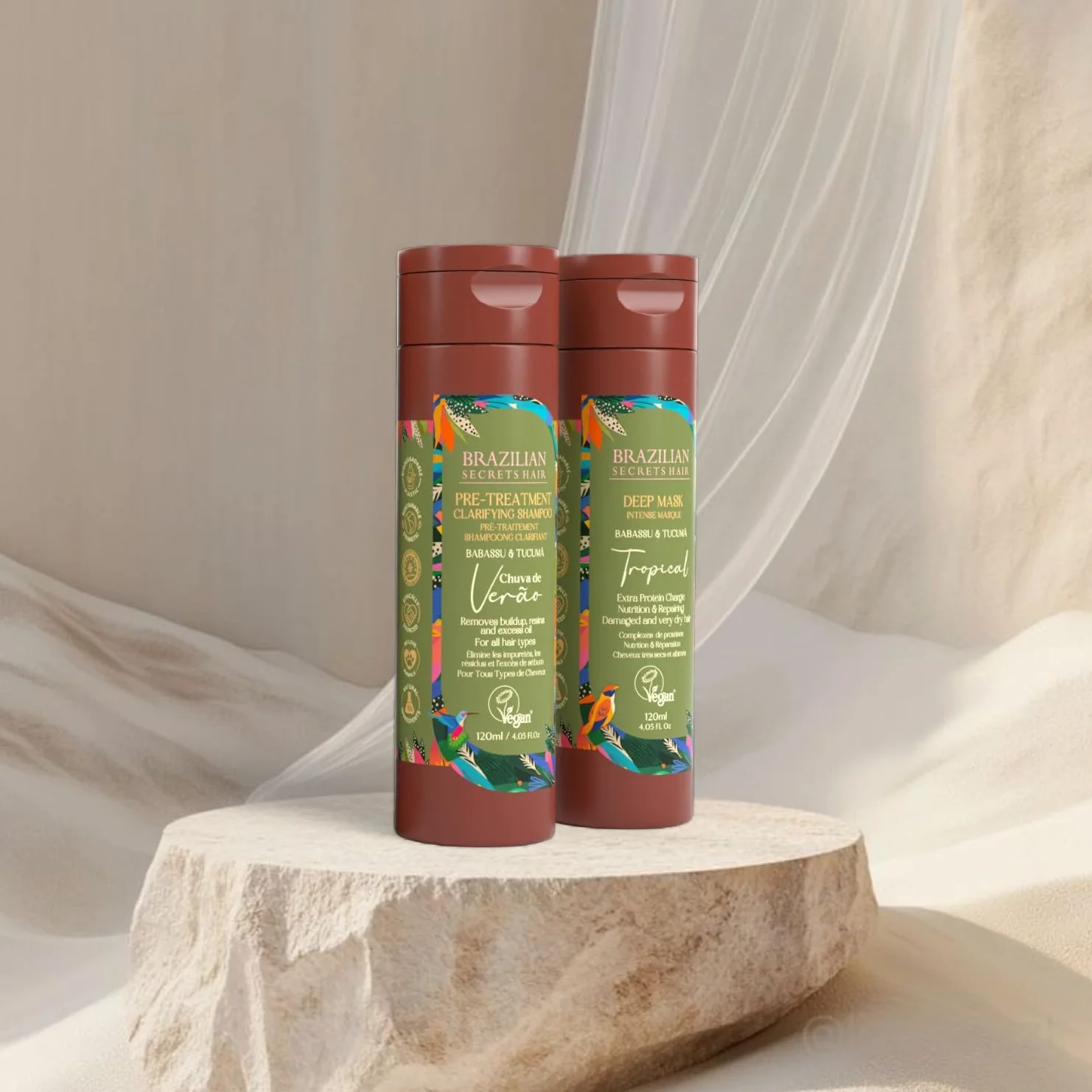 Brazilian Secrets Força da Amazonia Kit Lissage à la Protéine 3x120ml