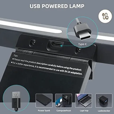 Lampe de Moniteur d'ordinateur pour Moniteur incurvé/Moniteur Plat, Barre Lumineuse de Moniteur d'écran USB de 55 cm avec rétroéclairage RVB, télécommande Tactile sans Fil, Lampe de Bureau à