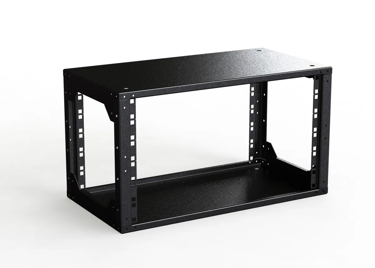 6U 19 "Mini Armoire réseau Murale à Cadre Ouvert-Profondeur: 280 mm-Boîtier Serveur Noir