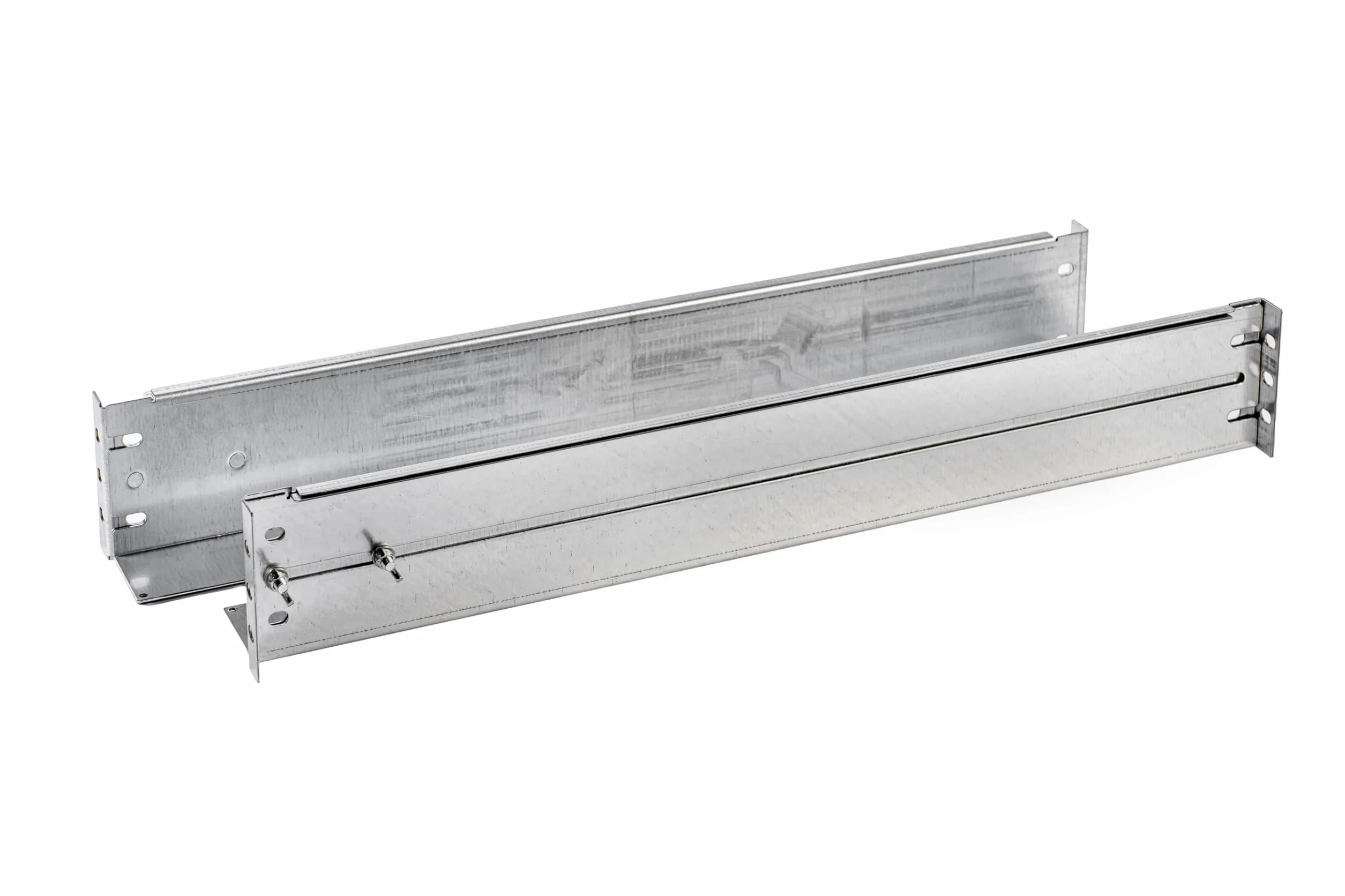 SABAJ M&D Rails 2U renforcés pour Rack 19 Pouces, Profondeur 800-1200 mm, Charge 80 kg, Acier 19-0059