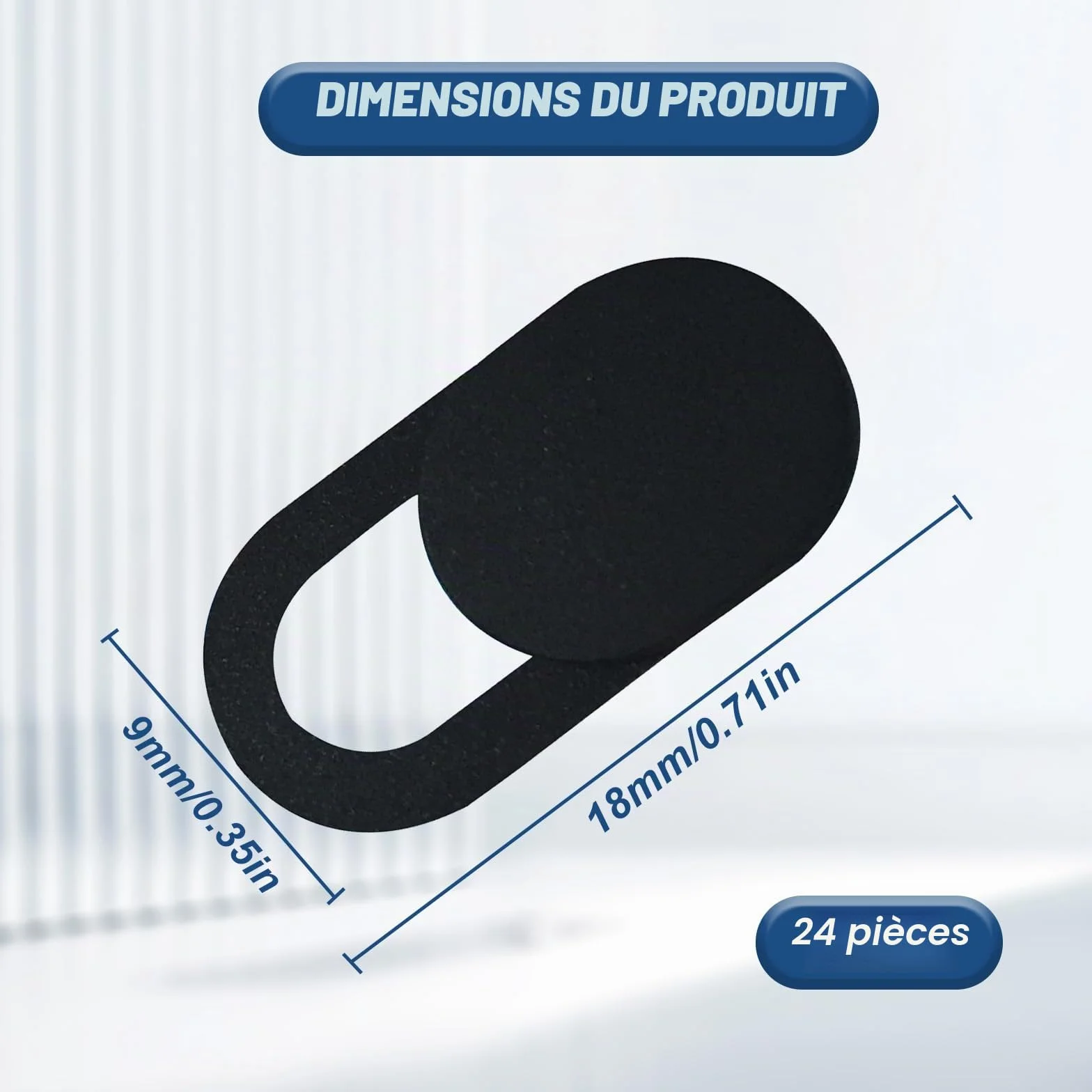 Cache Caméra Webcam PC Portable pour Confidentialité, Compatible Téléphones Mobiles, Tablettes et Ordinateurs Portables (Noir)