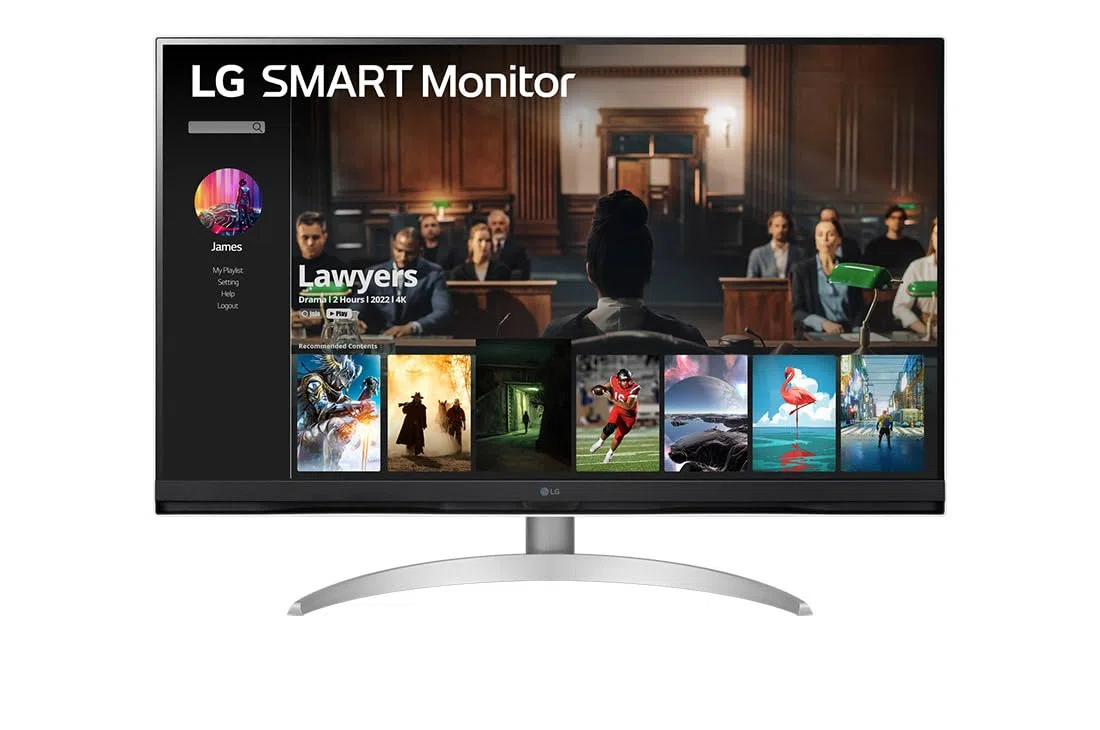 LG MyView Smart Monitor 32SQ700S-W.AEU Tout-en-Un 32" - Dalle VA résolution FHD (3840x2160), 5ms GtG 60Hz, HDR 10, DCI-P3 90%, inclinable