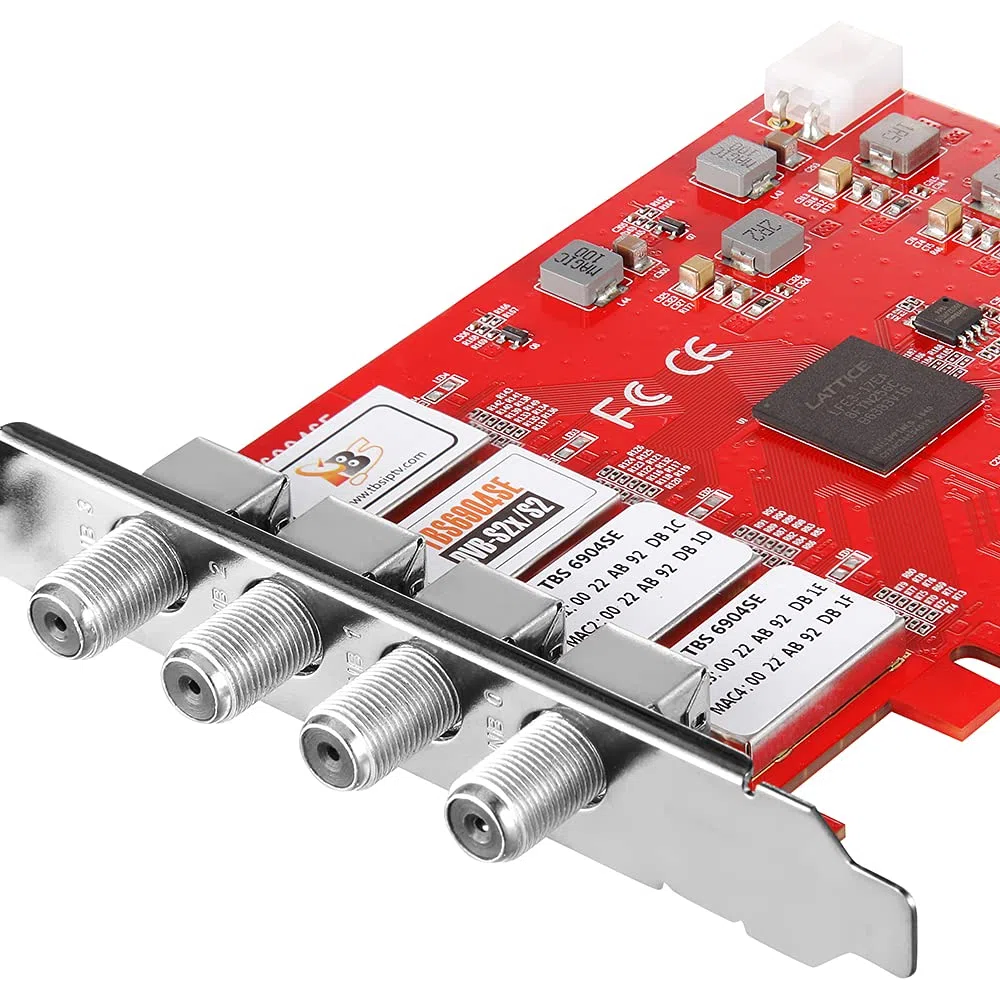 TBS DVB-S2/S Quad Tuner carte PCIe pour satellite TV en direct