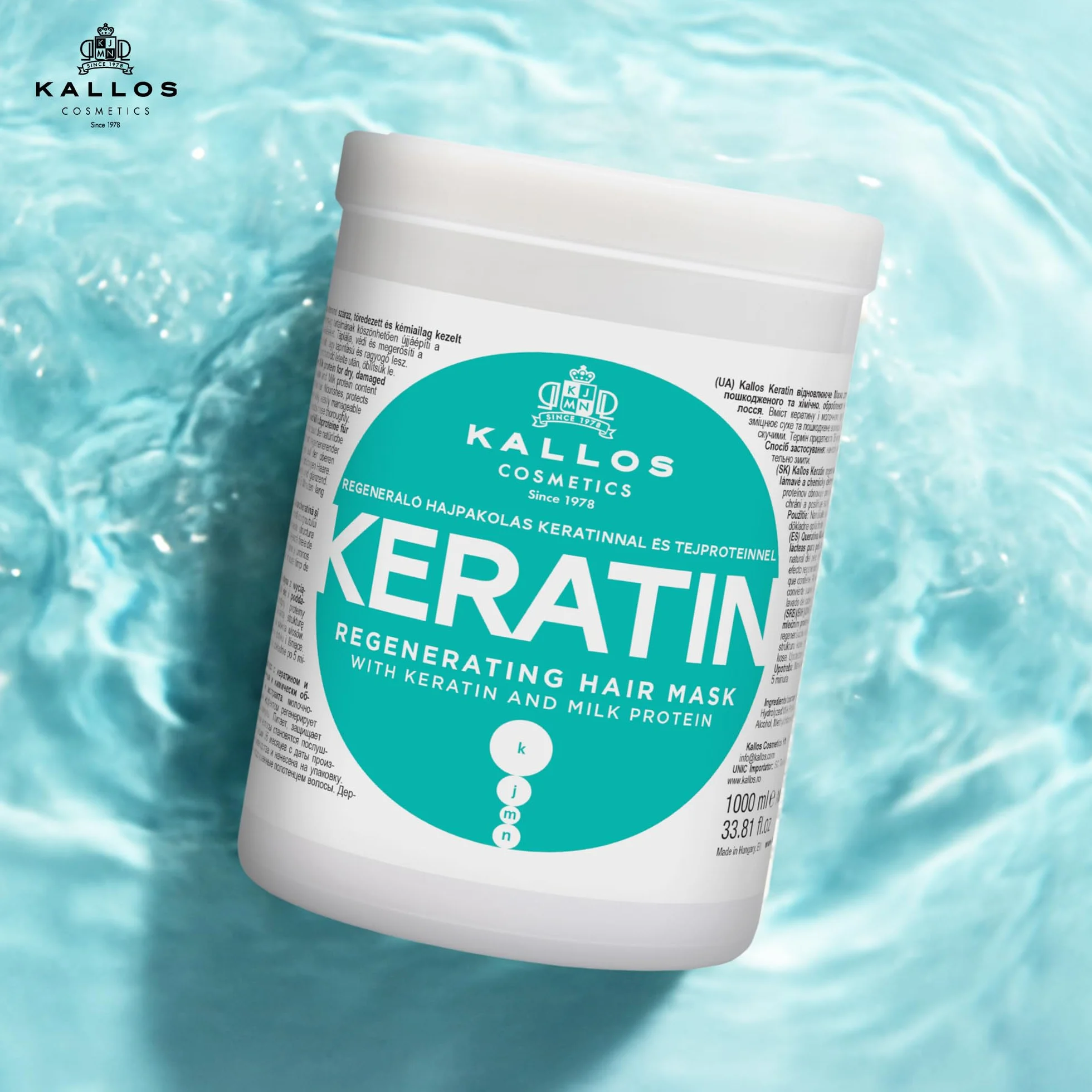 Kallos Masque Cheveux Keratin 1 L