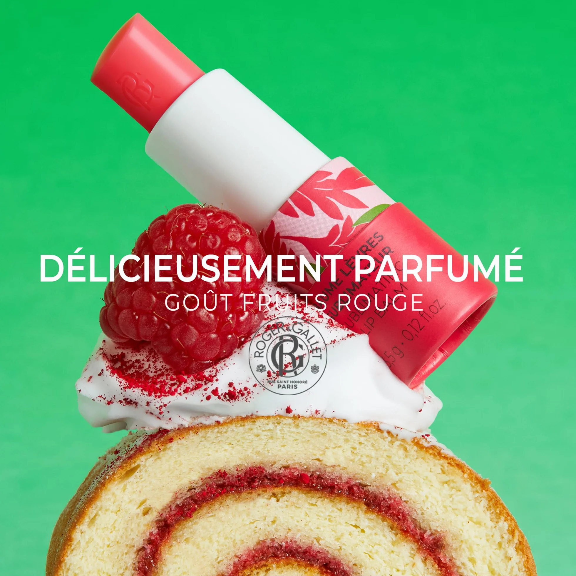 Roger&Gallet Baume Lèvres Sublimateur Gingembre Rouge Soin Nourrissant Brillant Naturel 98% Naturel Vegan 3,5g