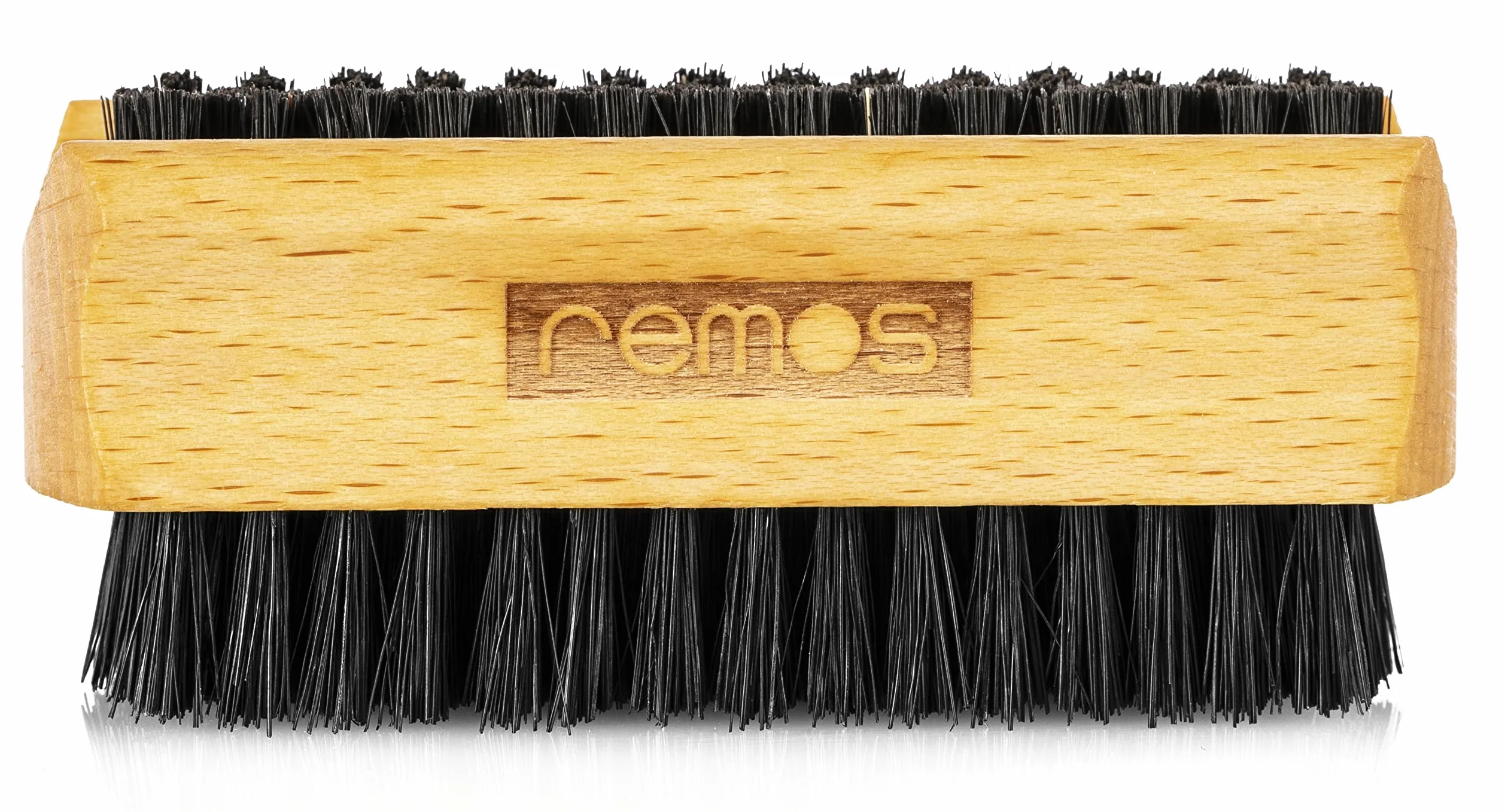 REMOS Brosse à main et ongles poils sanglier bois hêtre deux côtés