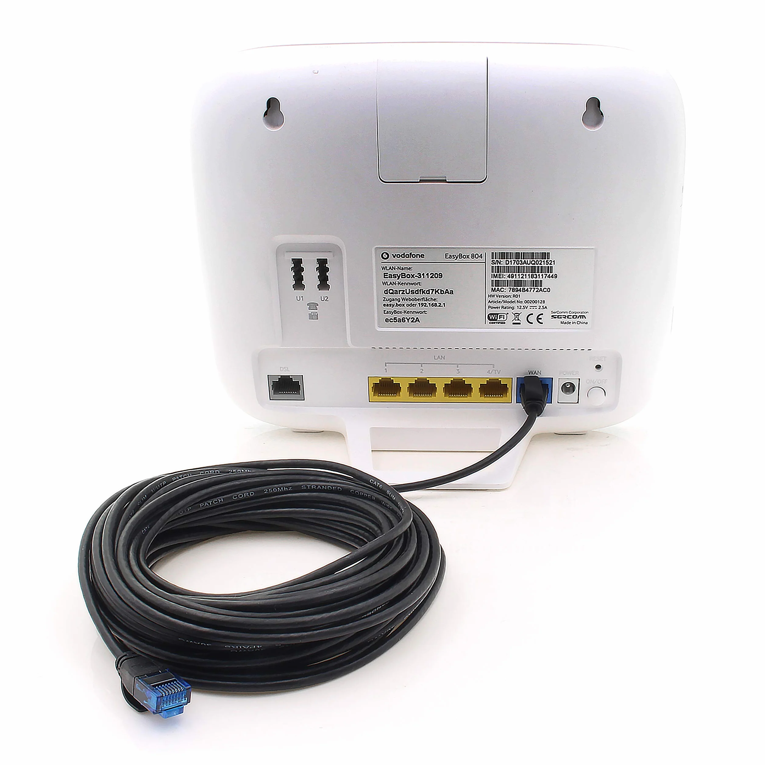 1aTTack.de 659923 Câble Cat6 Cat.6 Câble réseau Cat 5m - câble patch câble fin (petit diamètre - très flexible) 1000 Mbit/s - 10 pièces - noir