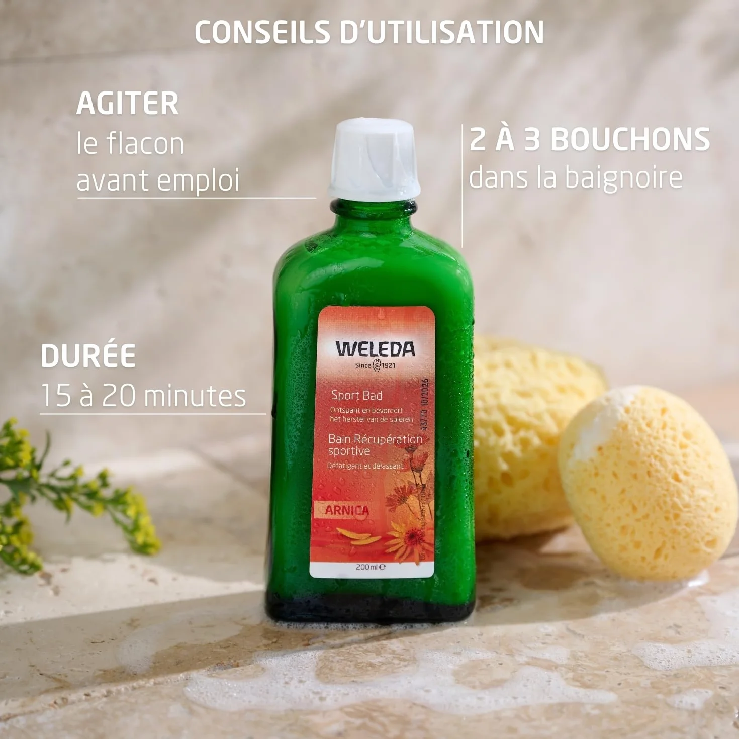 WELEDA Bain Sport à l'Arnica 200 ml Récupération Musculaire Anti-Fatigue