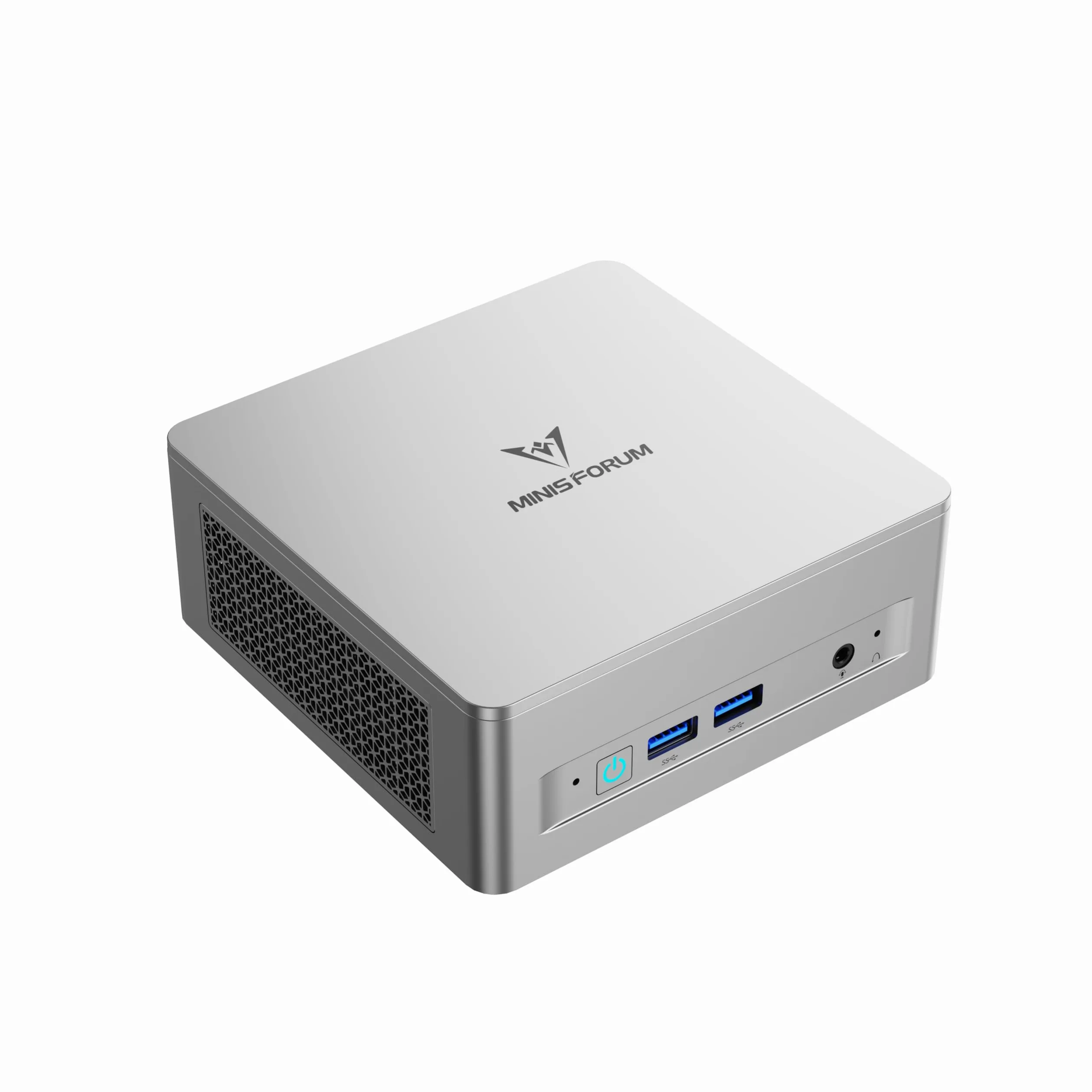 MINIS FORUM Mini PC UM870 Slim, AMD Ryzen 7 8745H CPU 8C/16T jusqu'à 4,9 GHz, Version Barebone sans DDR5/PCIe4.0 SSD/OS, Carte Graphique AMD Radeon 780M, HDMI/USB 4/DP, RJ45 2,5G, WiFi, BT