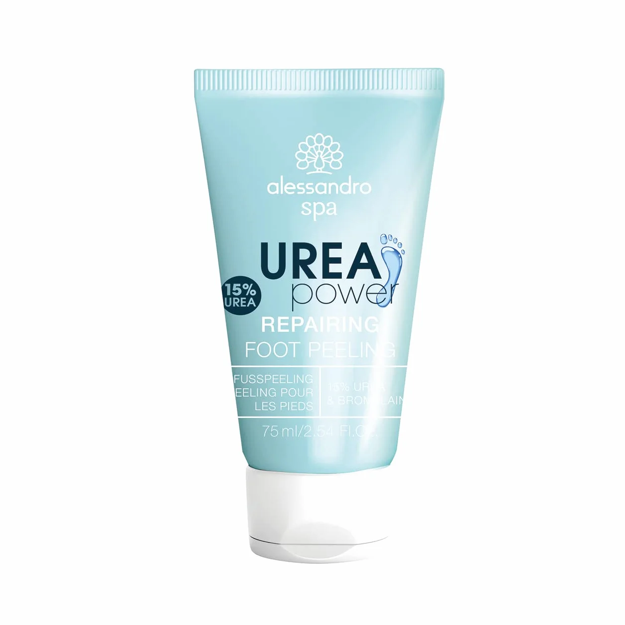 Alessandro SPA Repairing Foot Peeling Exfoliant enzymatique 15% urée bromélaine callosités