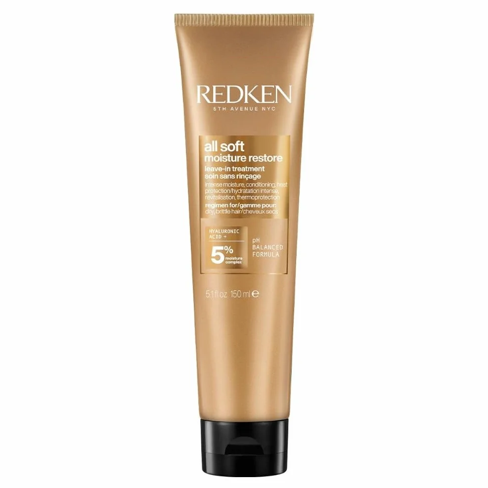 REDKEN Leave In All Soft Soin Thermoprotecteur Sans Rinçage Hydrate Retient l'Humidité 72h Cheveux Secs 150 ml