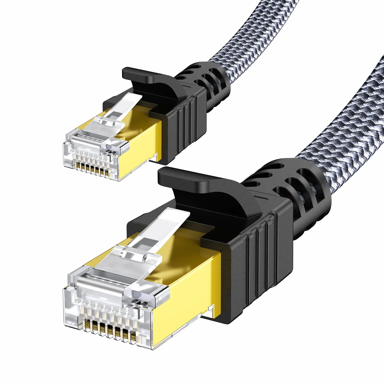 Snowkids Câble Ethernet RJ45 Cat 7 5m 10Gbps 600MHz S/FTP Plat Nylon LAN