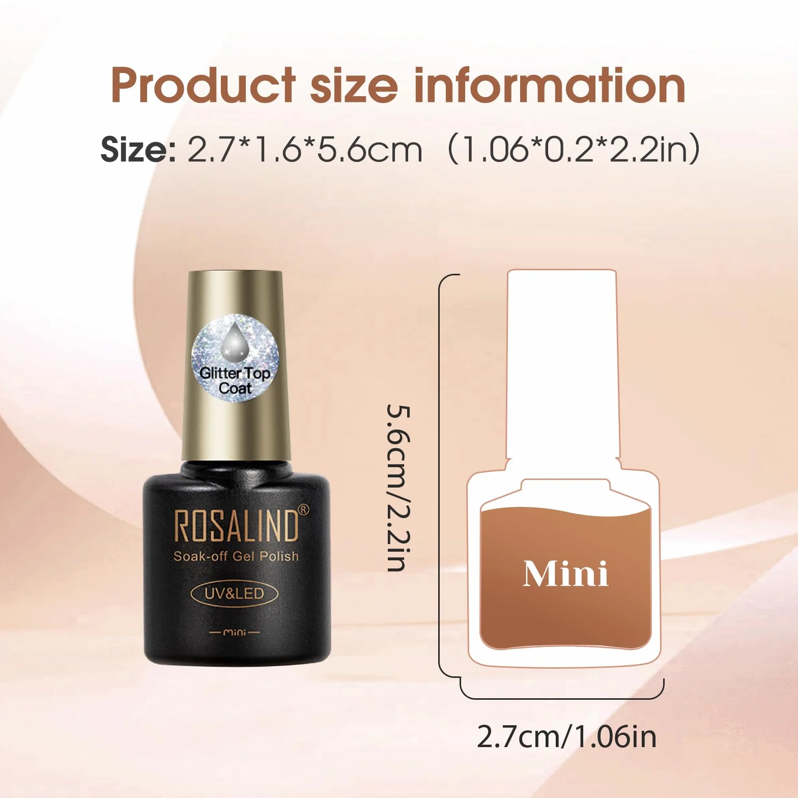 ROSALIND Base et Top Coat Vernis Semi Permanent 8PCS Kit UV LED Soak Off Gel Manucure