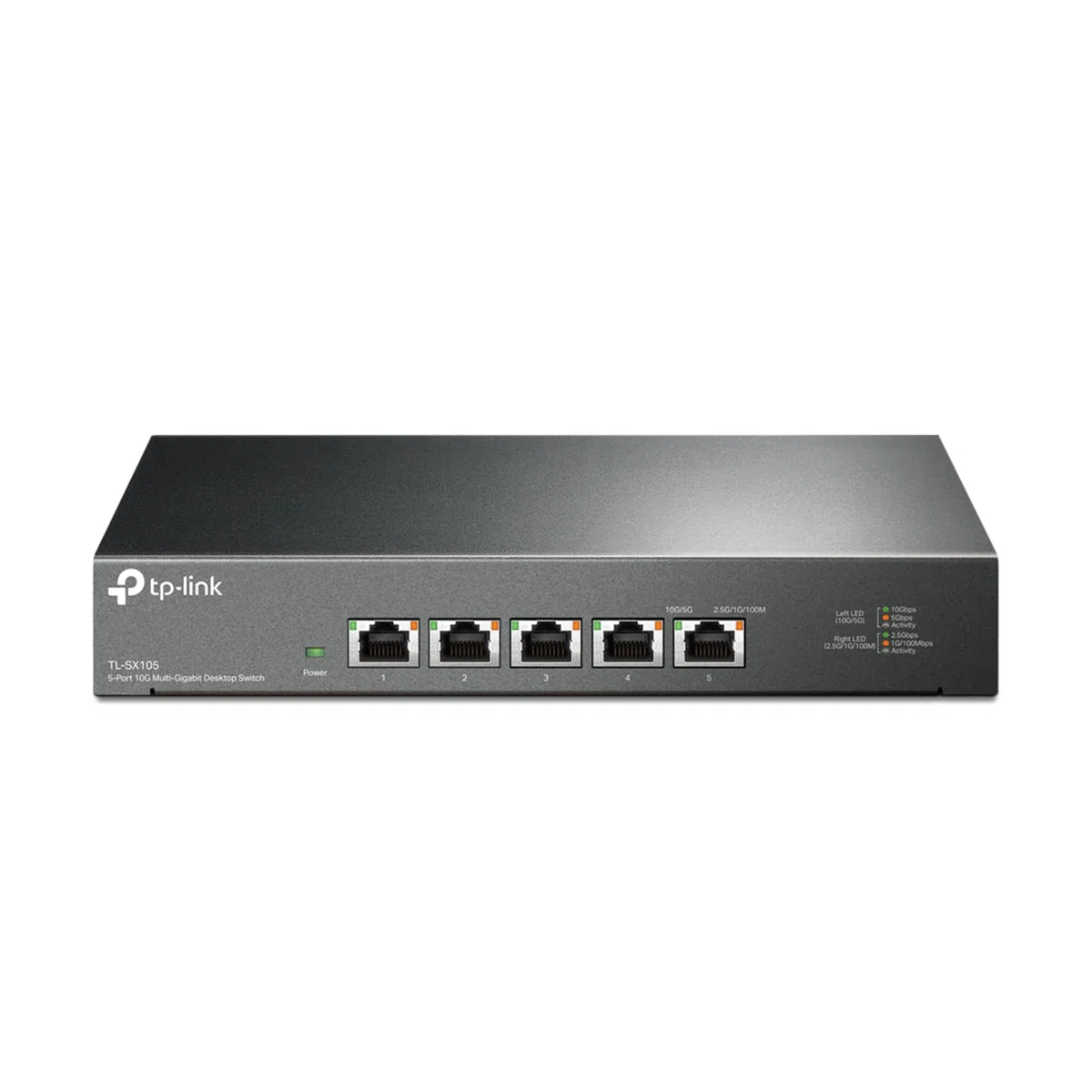 TP-Link TL-SX105 | Commutateur Ethernet Non géré 5 Ports 10G/Multi-Gig | Bureau / Montage Mural | Plug & Play | sans Ventilateur | Boîtier en métal Robuste | Protection à Vie limitée | Vitesse de