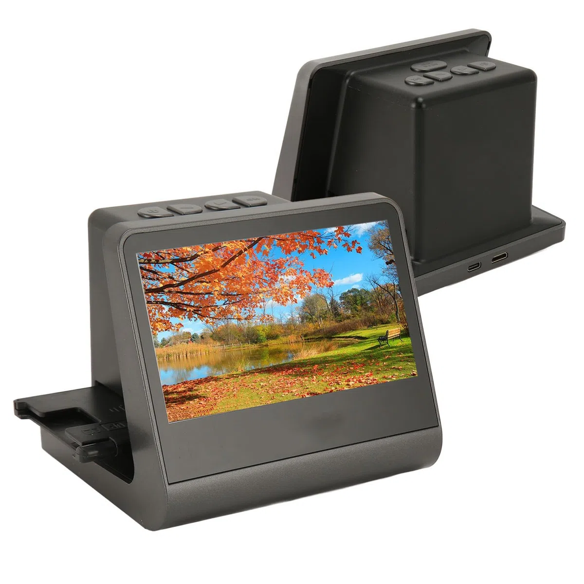 Scanner de Diapositives de Film Compact 48MP, Affichage LCD de 5 Pouces, Améliorer et Redimensionner des Photos, Idéal pour Les Utilisateurs de et Mac, Comprend Le Manuel d'instructions