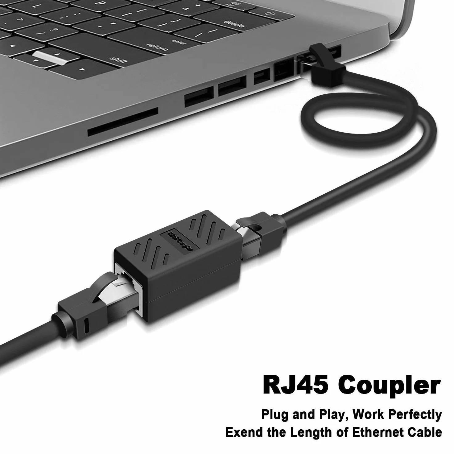 Coupleur RJ45, connecteurs Ethernet, coupleur en ligne pour câble Ethernet Cat7/Cat6/Cat5e/Cat5 – Femelle vers femelle (lot de 20)
