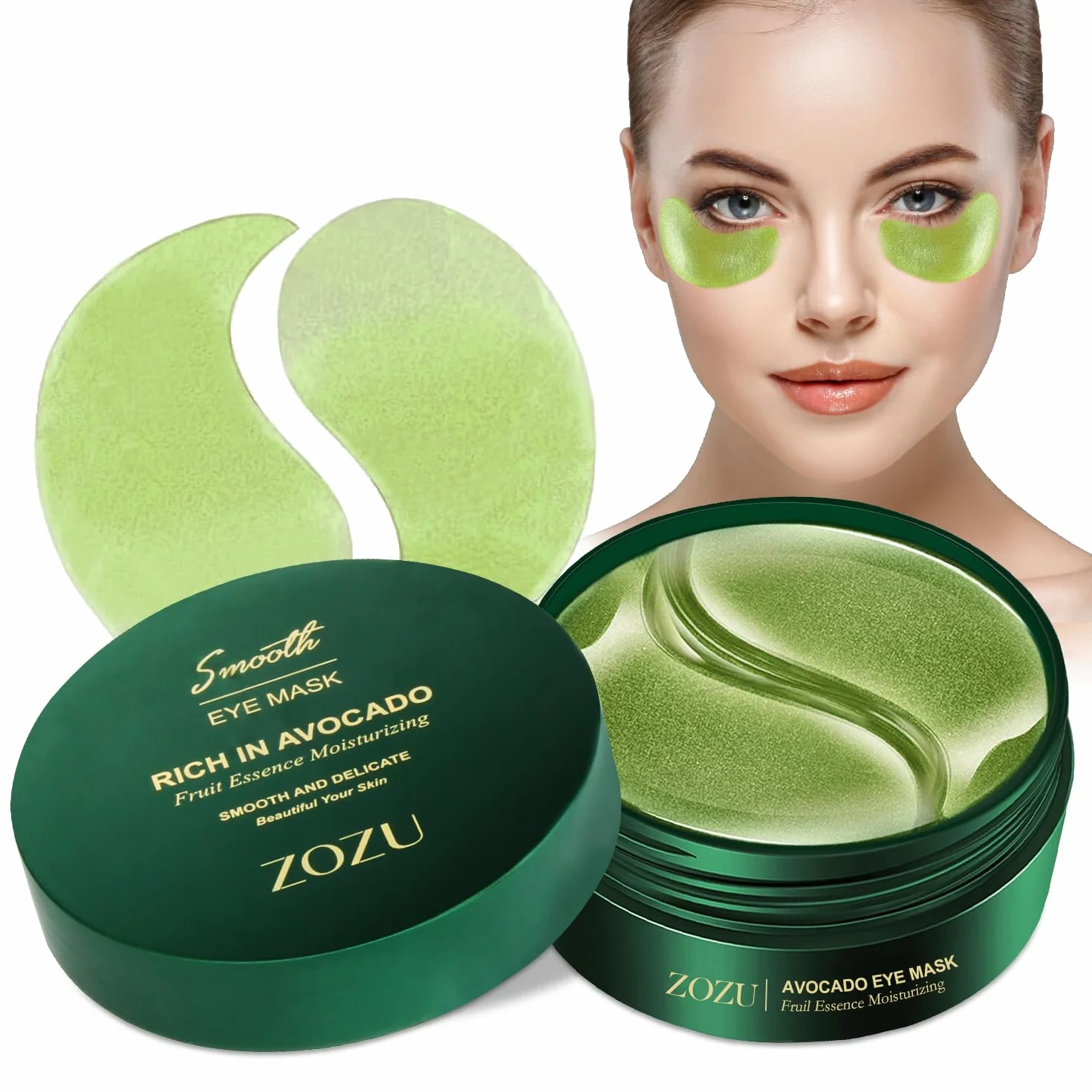 Eye Patch Hydrogel Acide hyaluronique Collagène Réutilisable Contre Cernes Poches Rides 60pcs