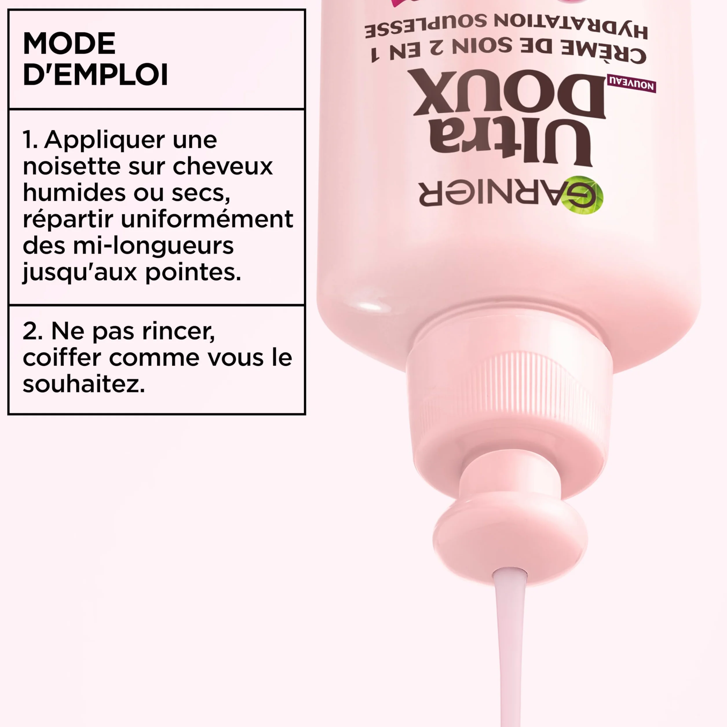 Garnier Ultra Doux Vignes Merveilleuses Crème de Soin 2-en-1 Cheveux Déshydratés 200 ml