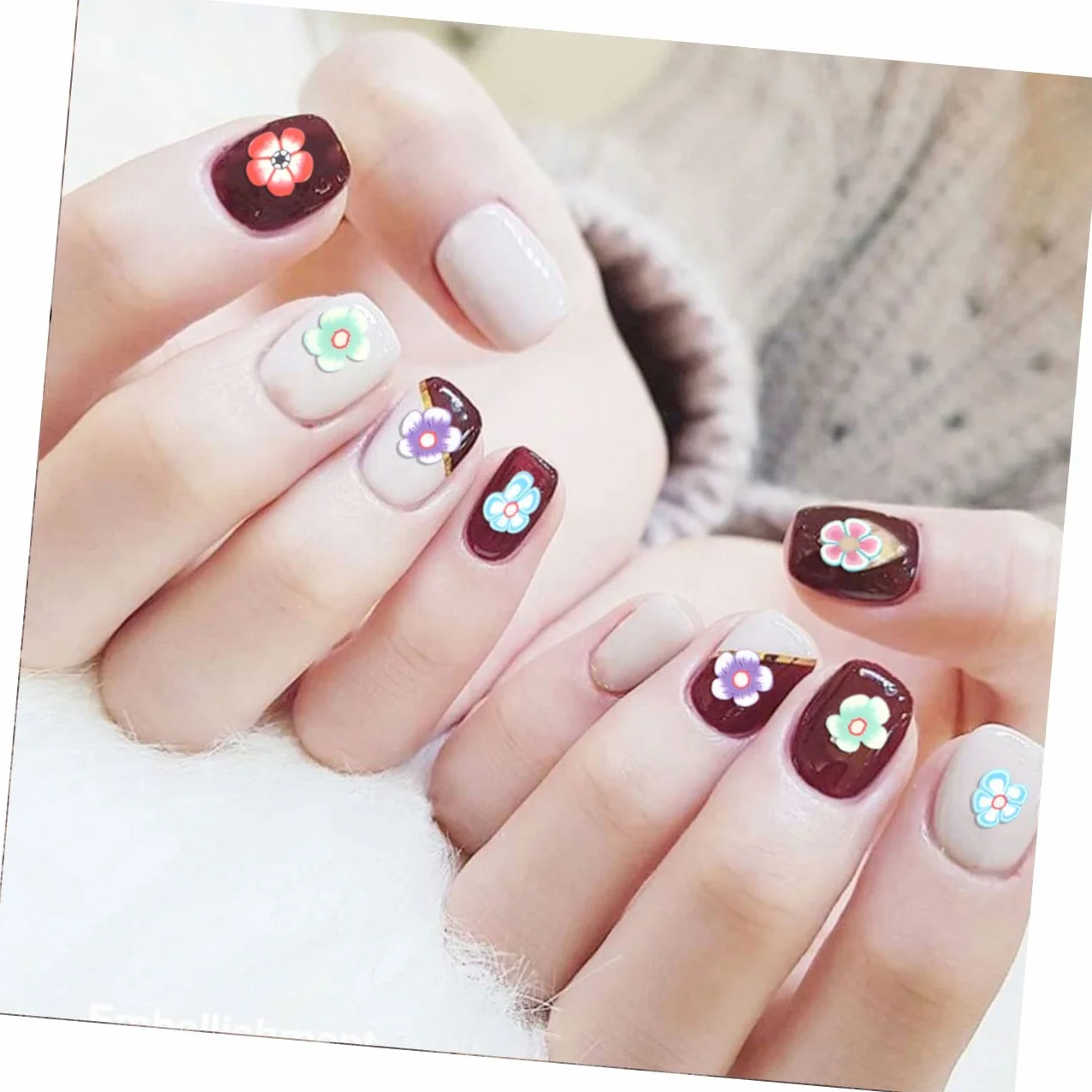 3000 pièces Argile Polymère Décoration Accessoires Manucure Motif Fleur Prunier Outils Nail Art Professionnel