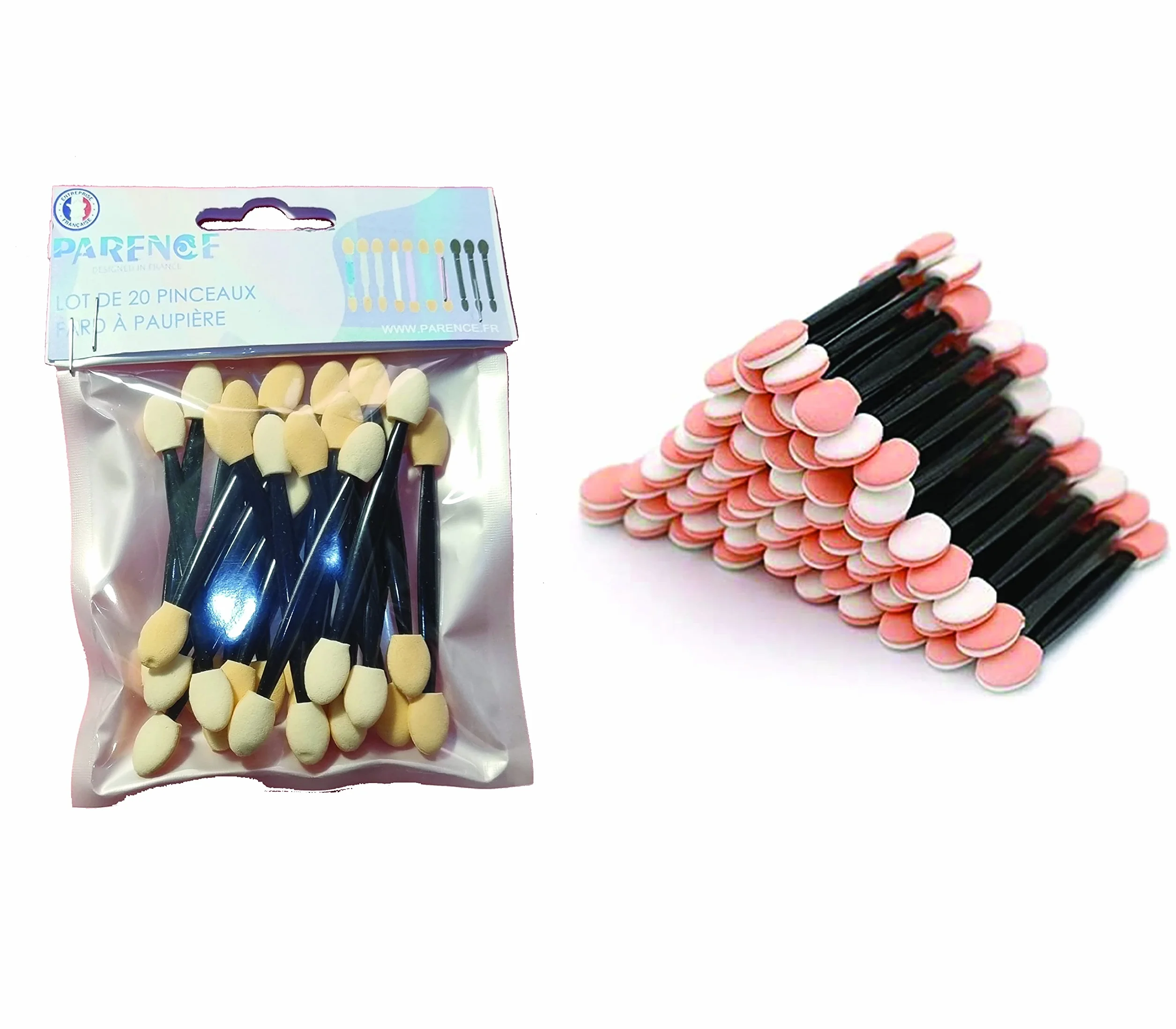 PARENCE Lot de 20 Brosses Fard à Paupières Jetables