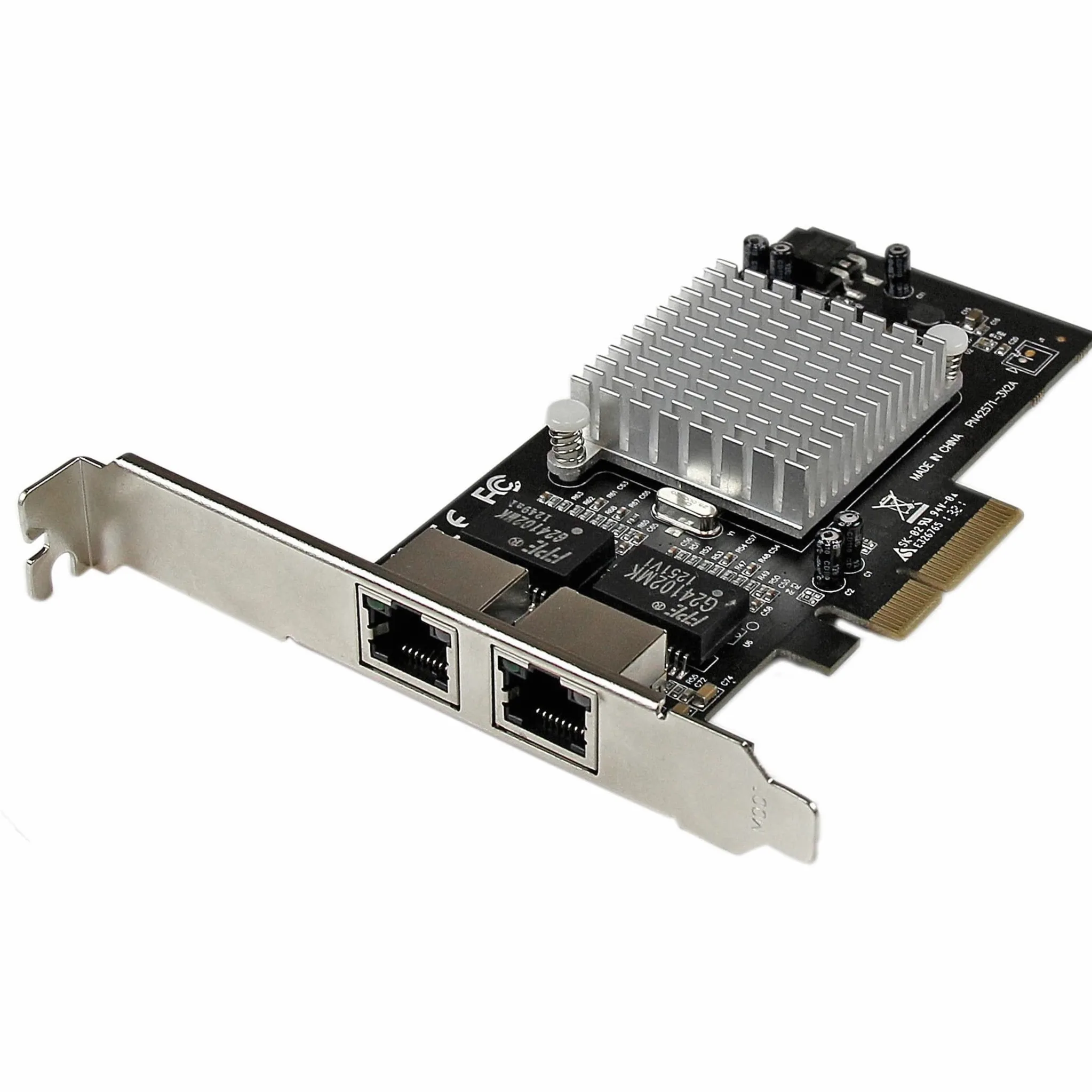 StarTech Carte Réseau PCIe à 2 Ports Gigabit, NIC Intel i350 (ST2000SPEXI) | Ethernet 10/100/1000, Chipset Intel i350, Agrégation de liens, Trames étendues 9K, VLAN, Association NIC