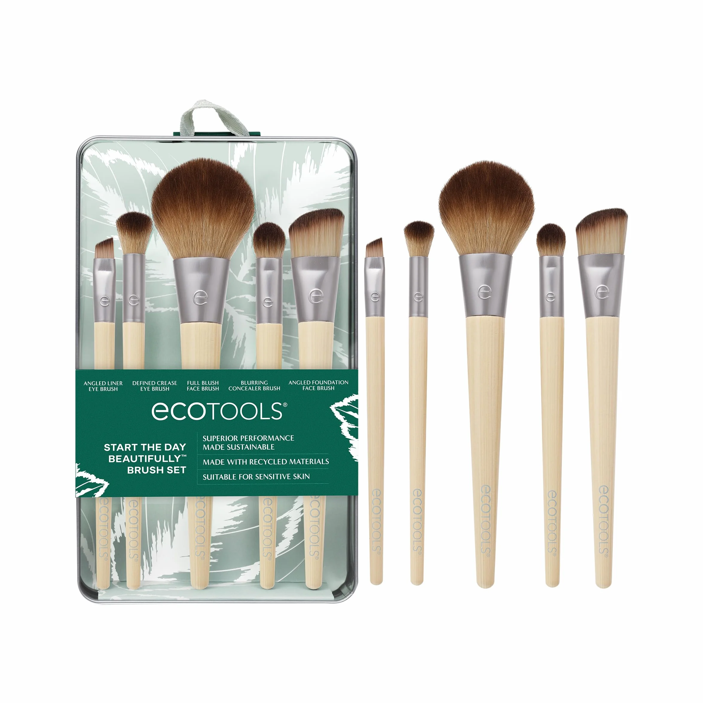 EcoTools Ensemble de pinceaux de maquillage Start the Day Beautifully