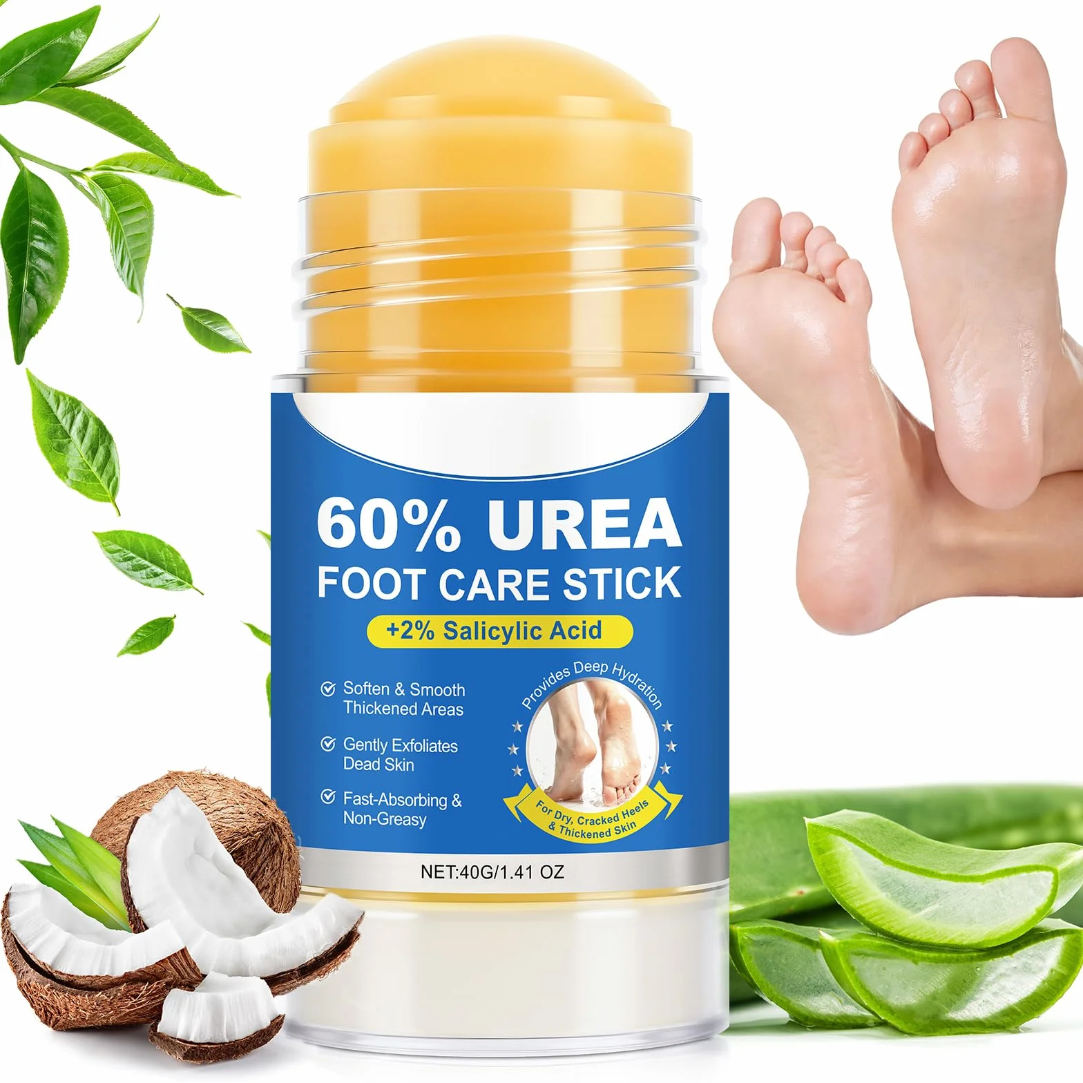 Urea Cream 60 Percent for Feet, Crème Réparatrice pour Peaux Très Sèches et Rugueuses (1PC)