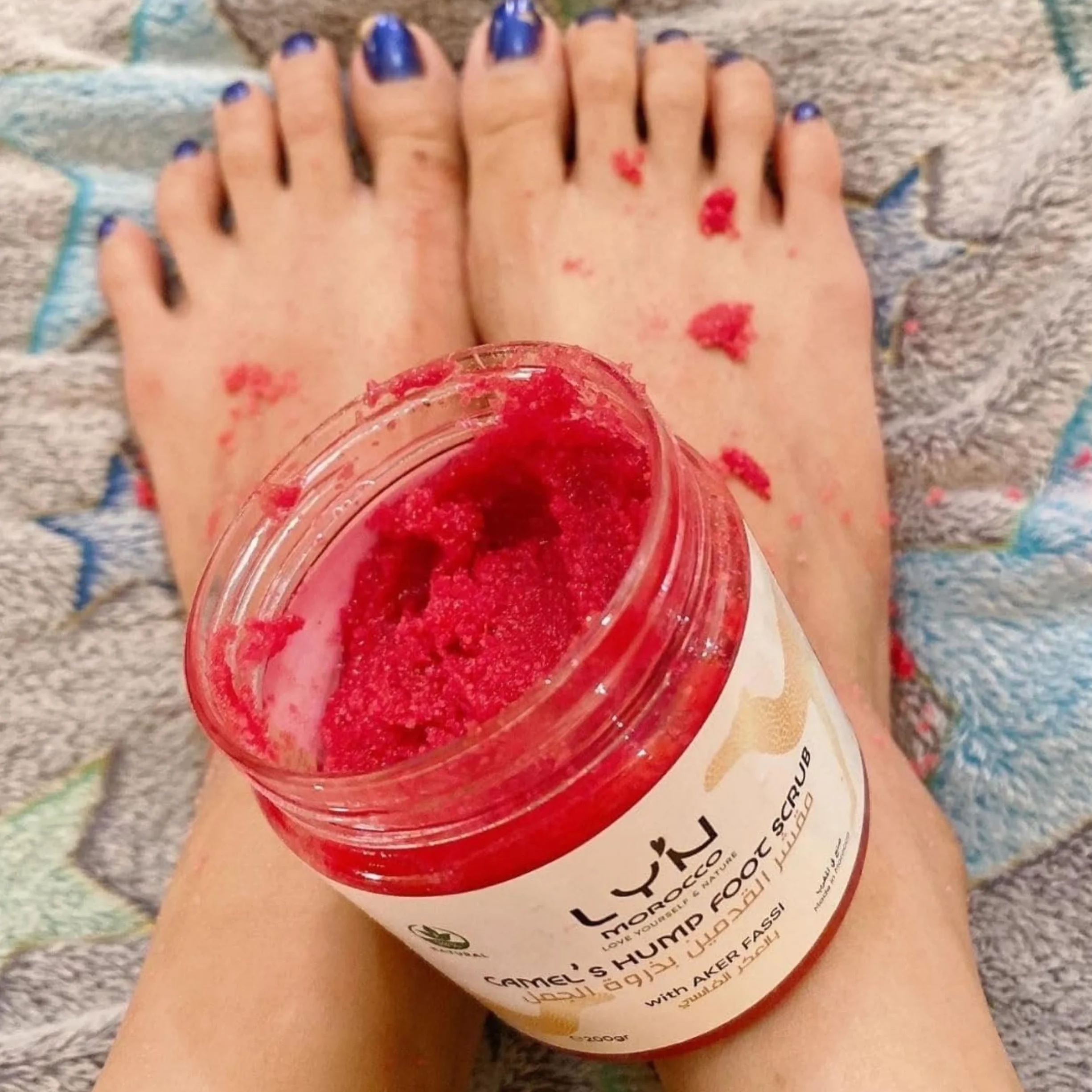 LY'N MOROCCO Gommage Pieds Exfoliant Bosse de Chameau Sel Marin 200 Gr Peeling Pied Soin des Pieds