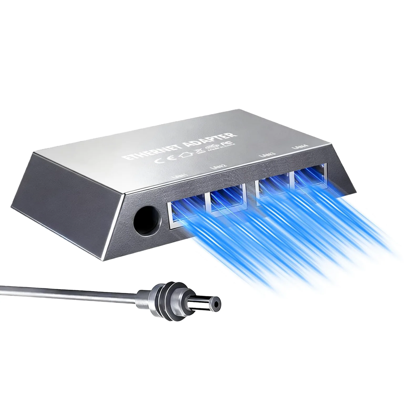 Adaptateur Ethernet Gen 3/Mini, prolongateur de réseau LAN RJ45 4 Ports Gigabit, répartiteur LAN pour réseaux externes câblés, Connexion simultanée de 4 appareils