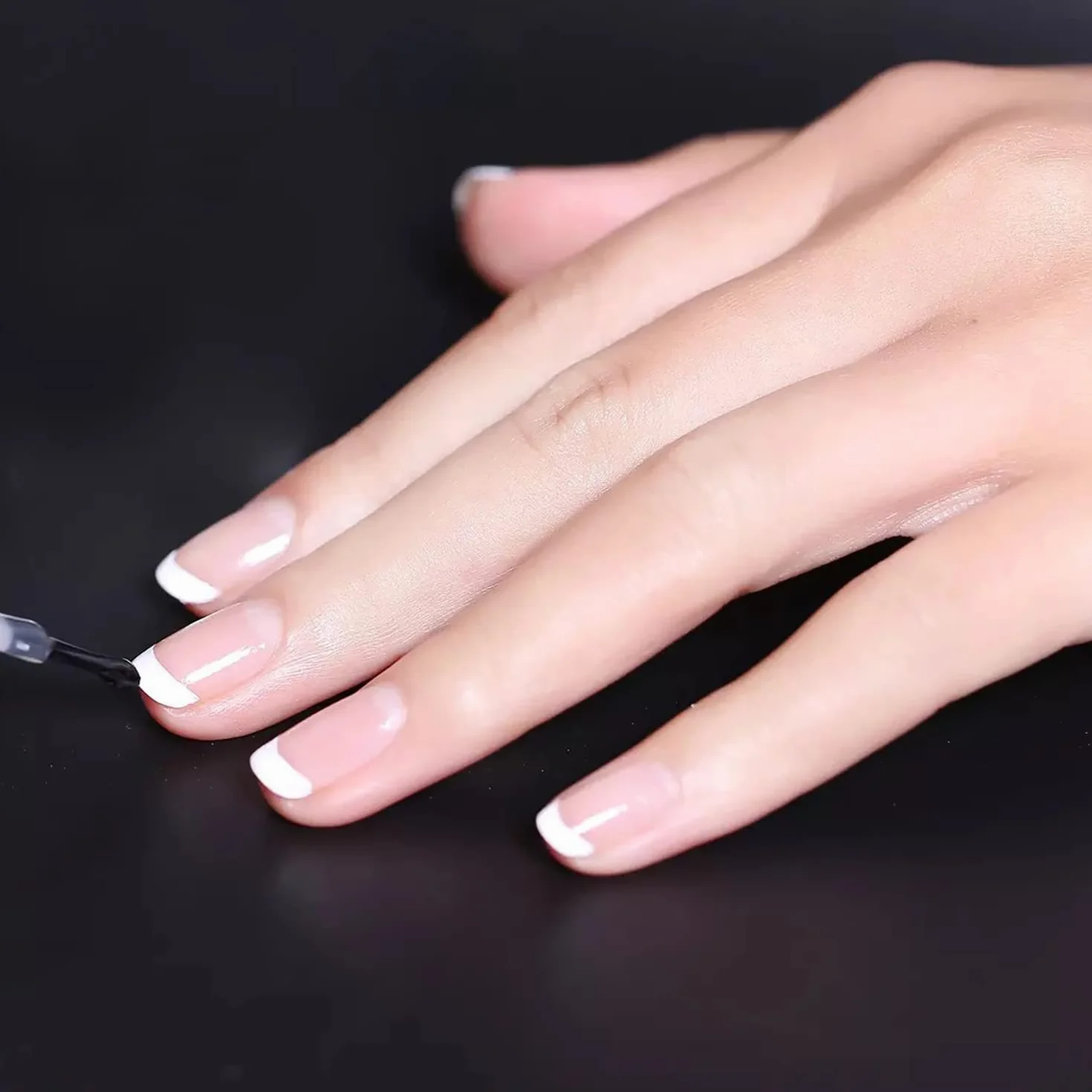 Vishine Lot Vernis Gel Semi-permanent Base Top Coat French Manucure UV LED Soak Off Nail Art Kit 4pcs 8ml