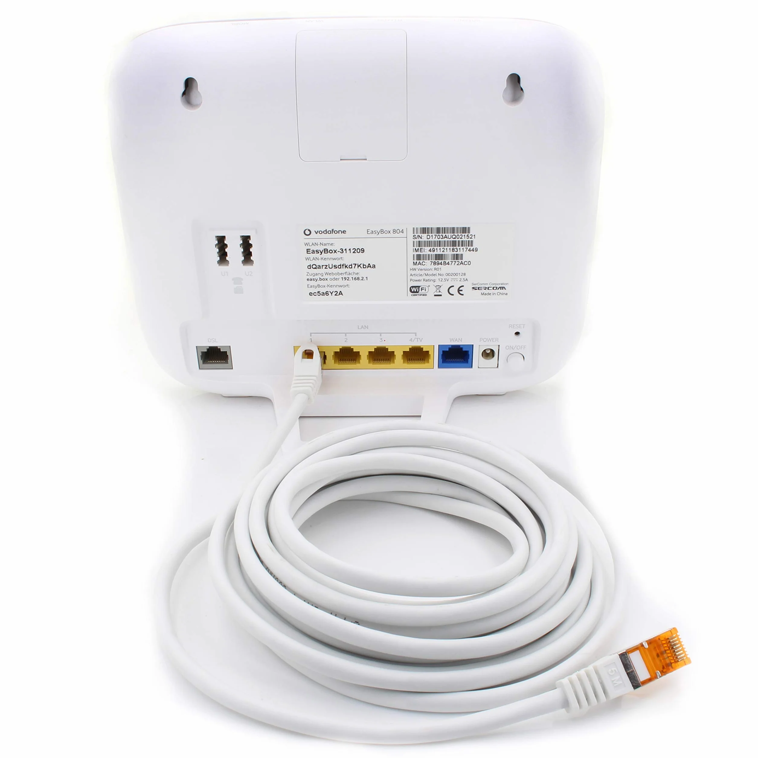 Câble Réseau Ethernet Cat7 SFTP 10 GB/s RJ45 0,25m 10 Couleurs