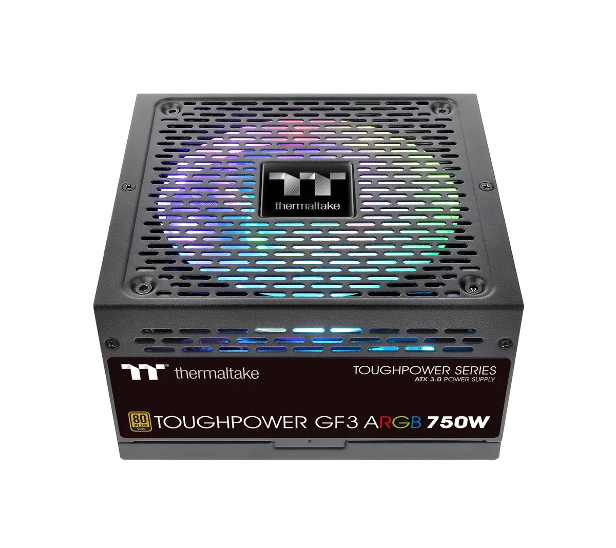 Thermaltake Toughpower GF3 ARGB 750W | Alimentation PC ATX 3.0 | PCIe Gen 5.0 | 80-Plus Gold | entièrement modulaire | Ventilateur Silencieux 140 | Certifié UE | Noir