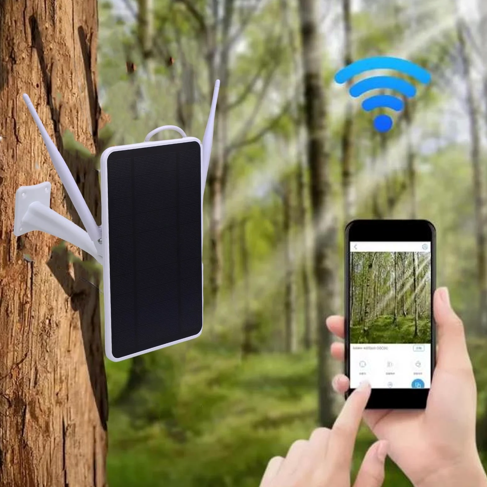 Zunate Modem routeur solaire 4G LTE IP66, répéteur WiFi extérieur étanche avec batterie de 12 000 mAh et fente SIM pour surveillance de cour, ferme, camping, camping-car (États-Unis)