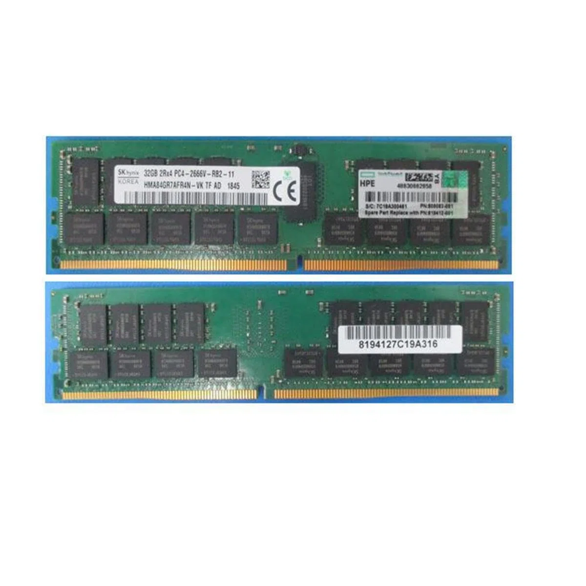 HPE Mémoire serveur originale 805351-B21 809083-091 819412-001 32 Go double rang x4 DDR4-2400 CAS-17-17-17 (HPE DDR4 SmartMemory)