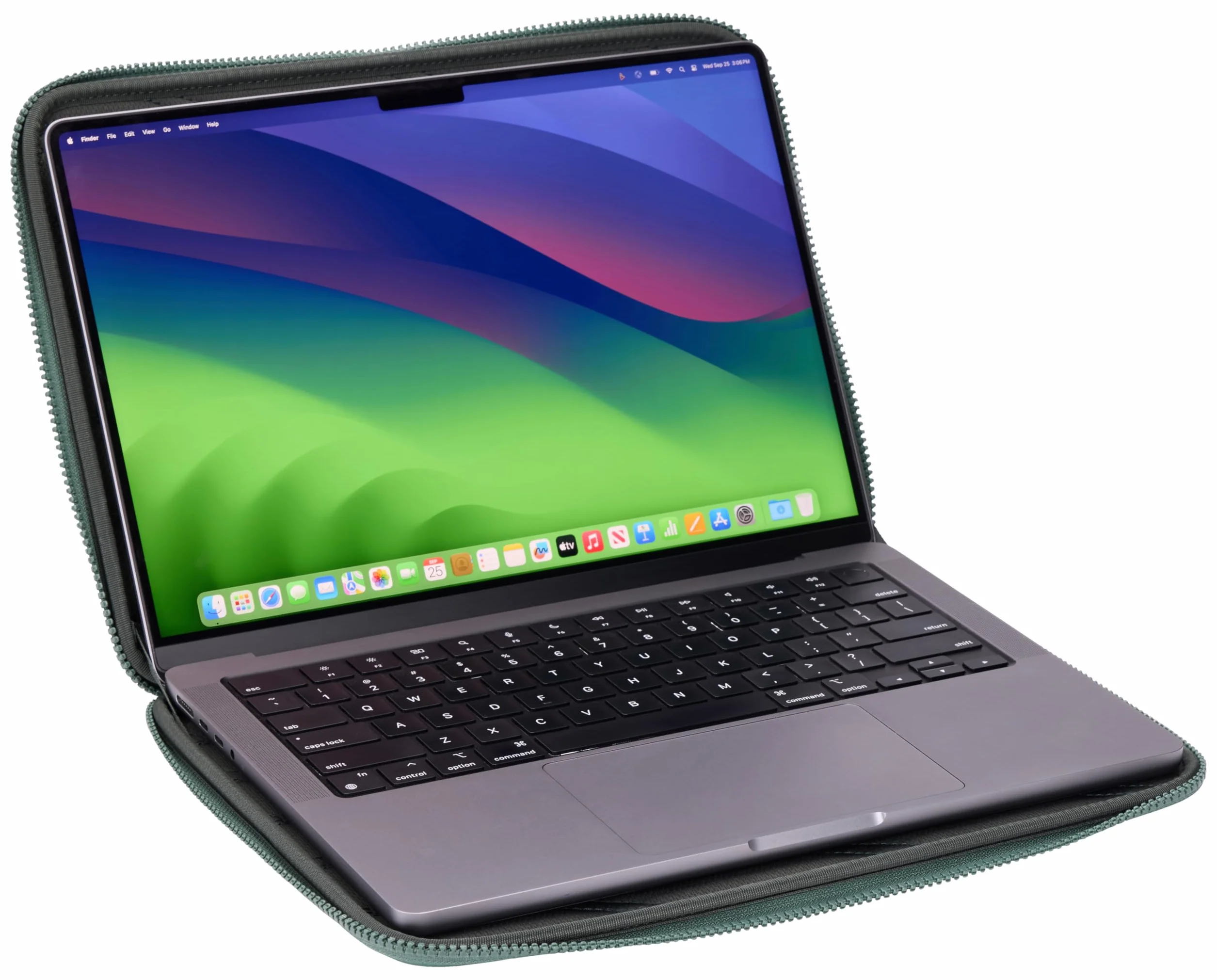 Thule Gauntlet Sleeve Housse de protection extérieure rigide avec intérieur rembourré compatible avec MacBook 14", pour éviter les rayures et les dommages, utilisation directement dans la housse