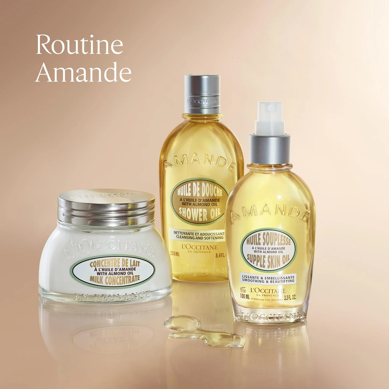 L'OCCITANE Huile de Douche Amande Fabriqué en France