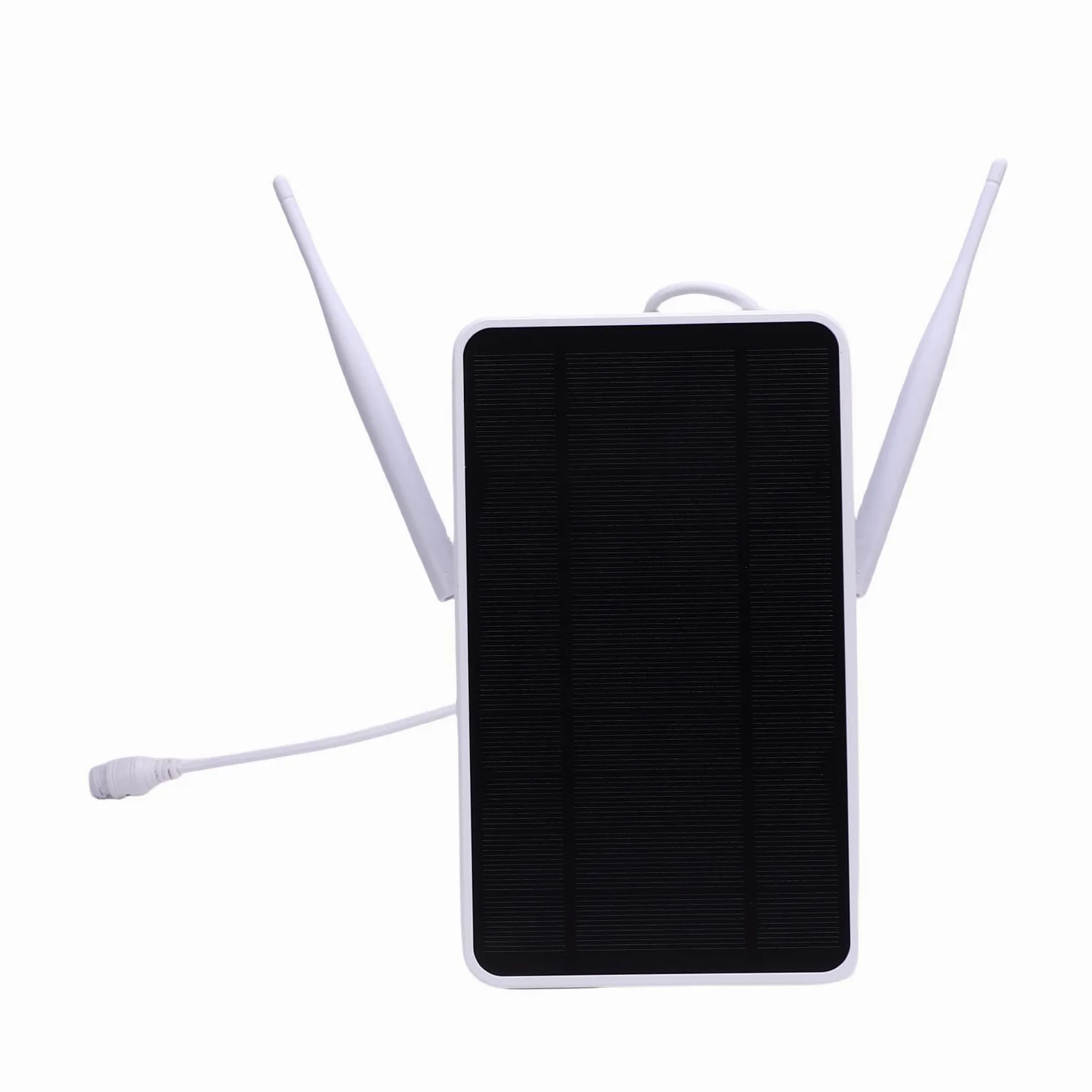 Routeur Extérieur 4G LTE à énergie Solaire avec Emplacement SIM, Modem WiFi étanche IP66 avec Panneau Solaire 6 W, Couverture 50 M, Antennes Amovibles pour Jardin, Cour, Camping-Car, Prise