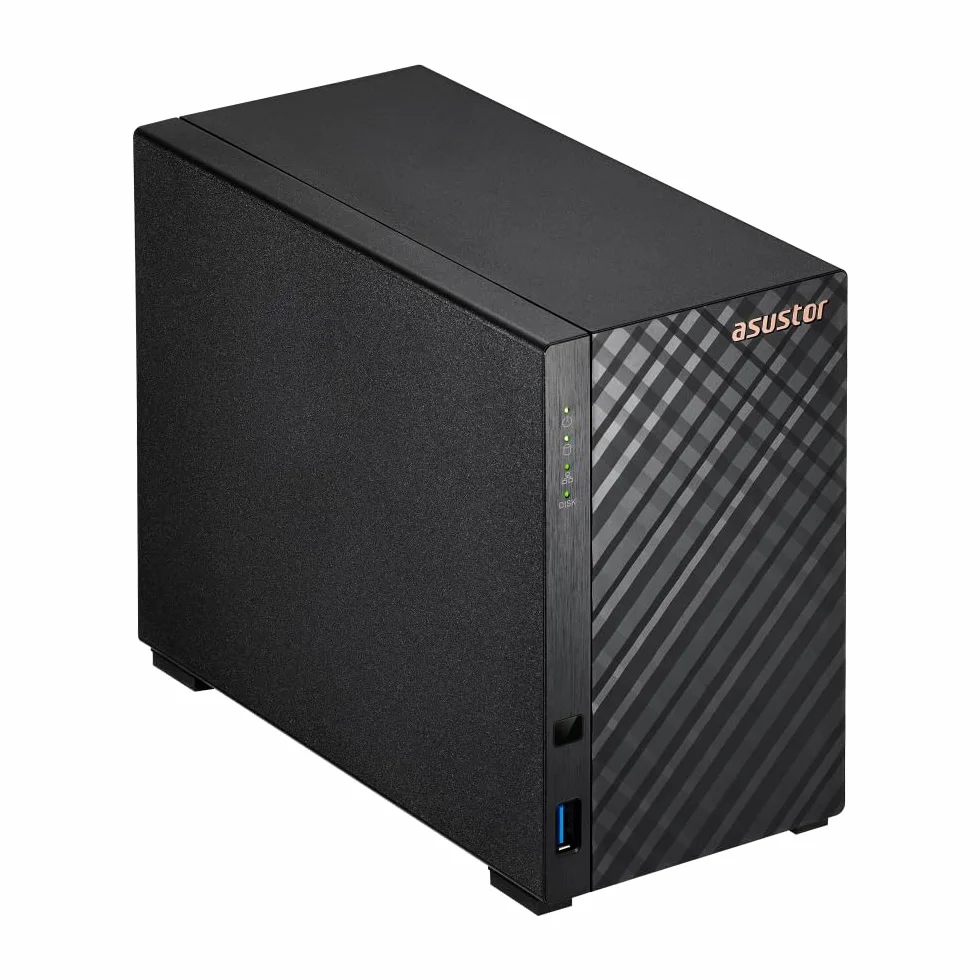 Asustor Drivestor 2 Gen 2 AS1202T Serveur NAS 2 Baies Quad-Core 1.7GHz 2.5GbE 1GB DDR4 USB 3.0